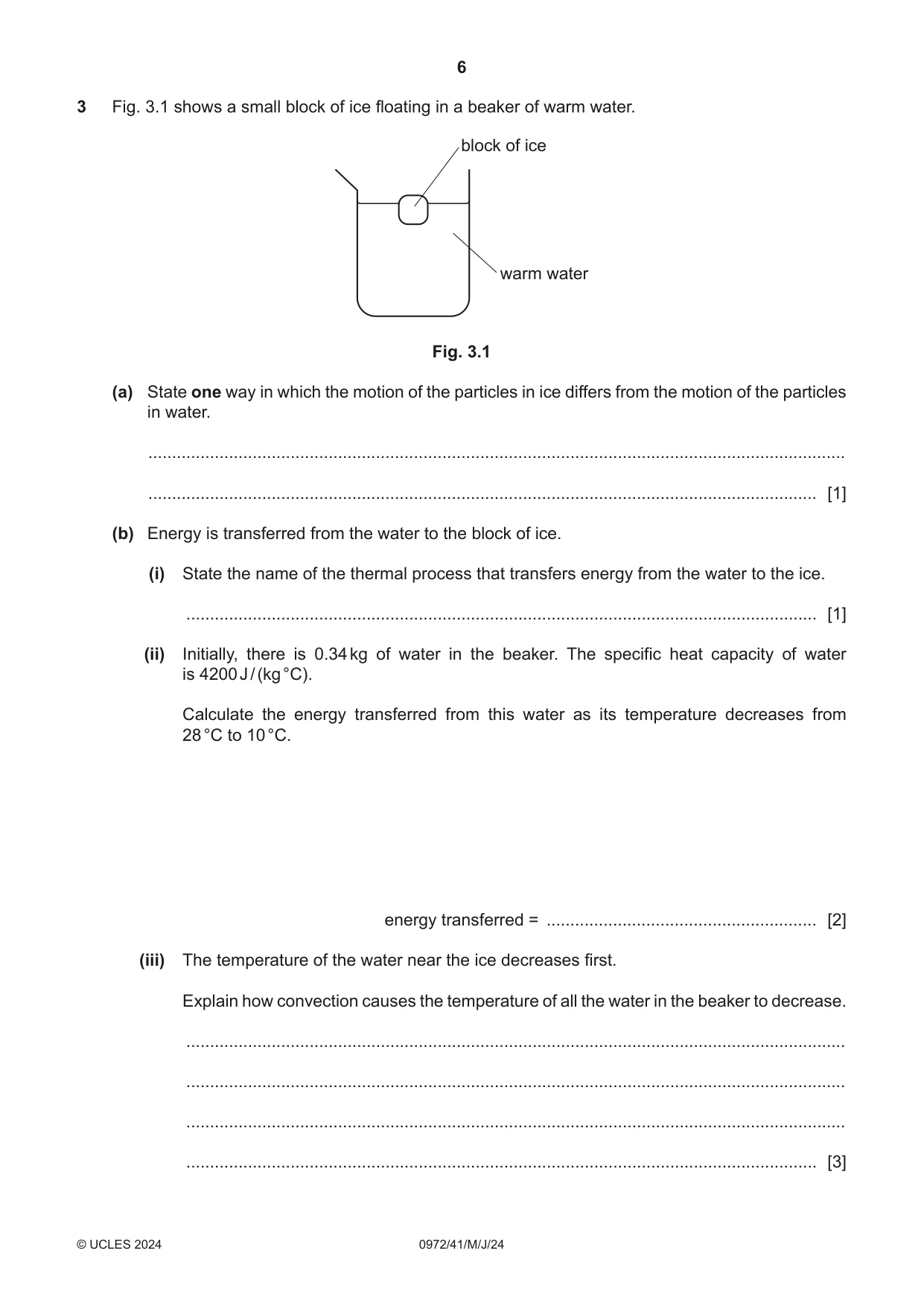 Cambridge IGCSE Physics (9-1) 0972 2024 May/June Paper 4 · Variant 1 question paper, page 6 of 16