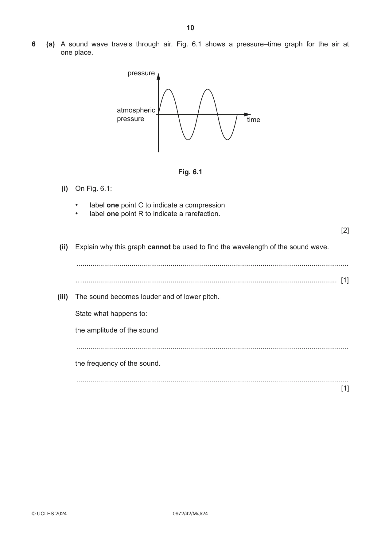 Cambridge IGCSE Physics (9-1) 0972 2024 May/June Paper 4 · Variant 2 question paper, page 10 of 20