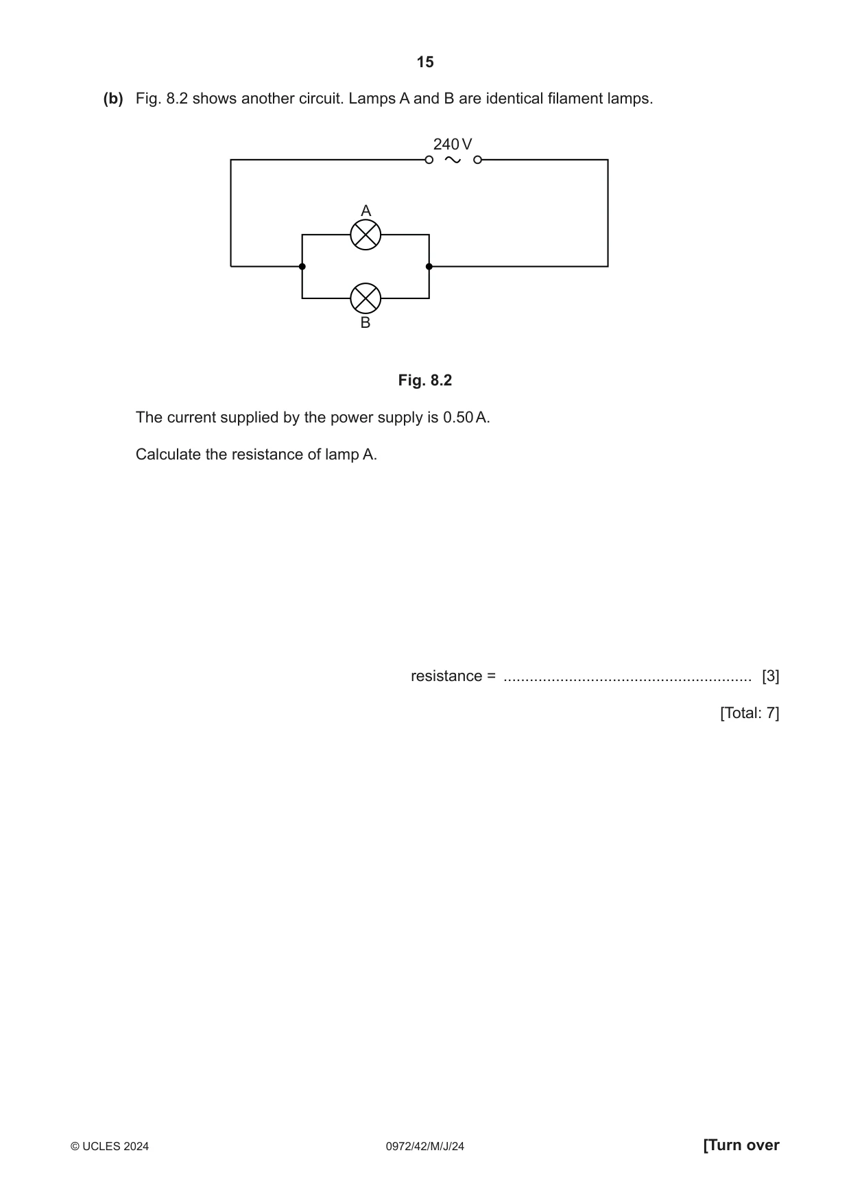 Cambridge IGCSE Physics (9-1) 0972 2024 May/June Paper 4 · Variant 2 question paper, page 15 of 20