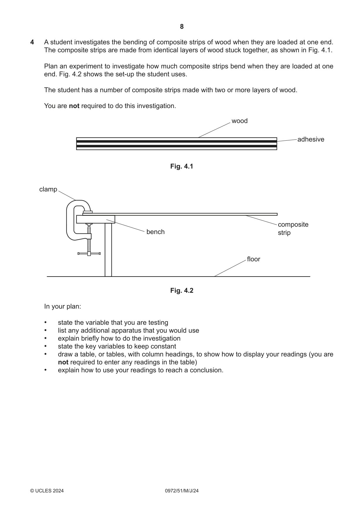 Cambridge IGCSE Physics (9-1) 0972 2024 May/June Paper 5 · Variant 1 question paper, page 8 of 12