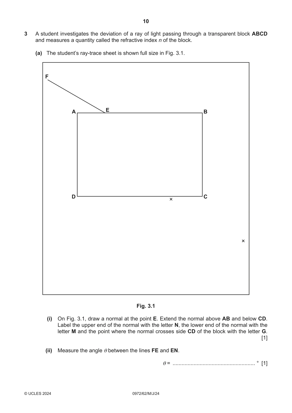 Cambridge IGCSE Physics (9-1) 0972 2024 May/June Paper 6 · Variant 2 question paper, page 10 of 16