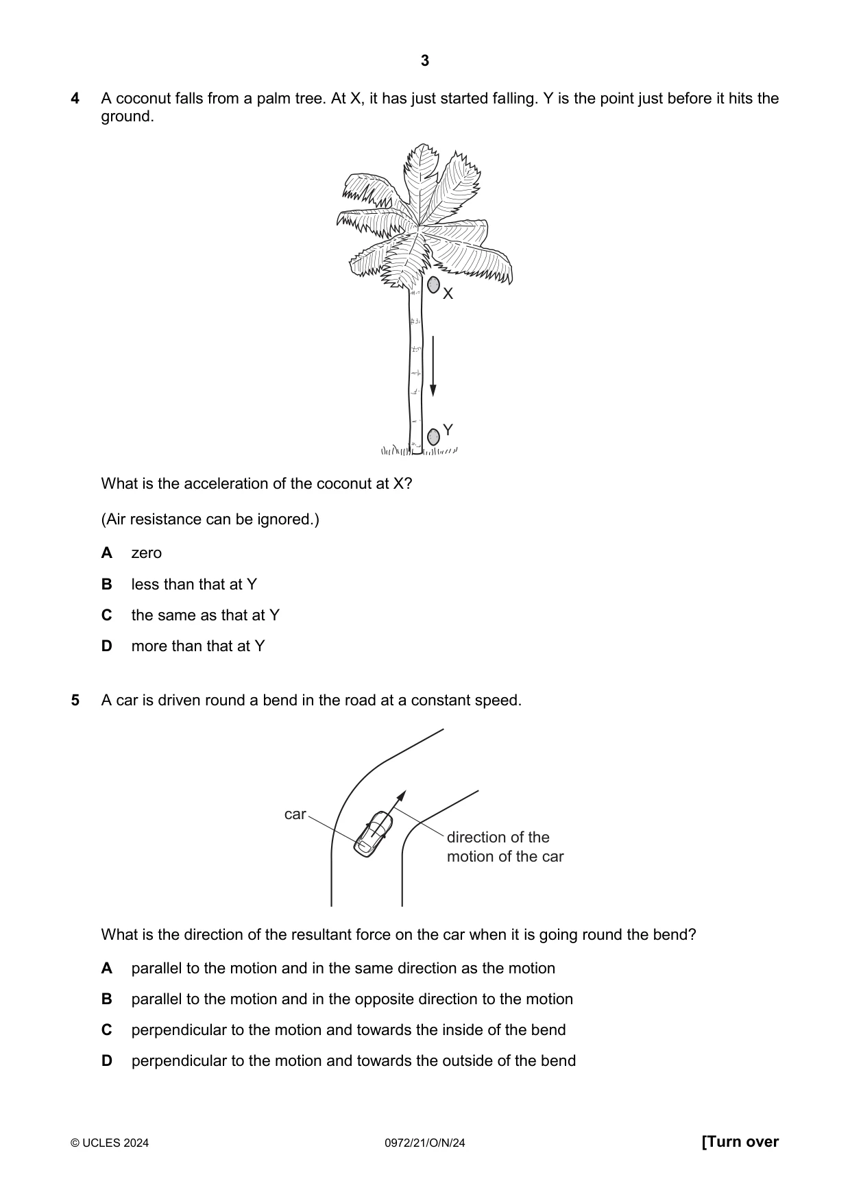 Cambridge IGCSE Physics (9-1) 0972 2024 Oct/Nov Paper 2 · Variant 1 question paper, page 3 of 20