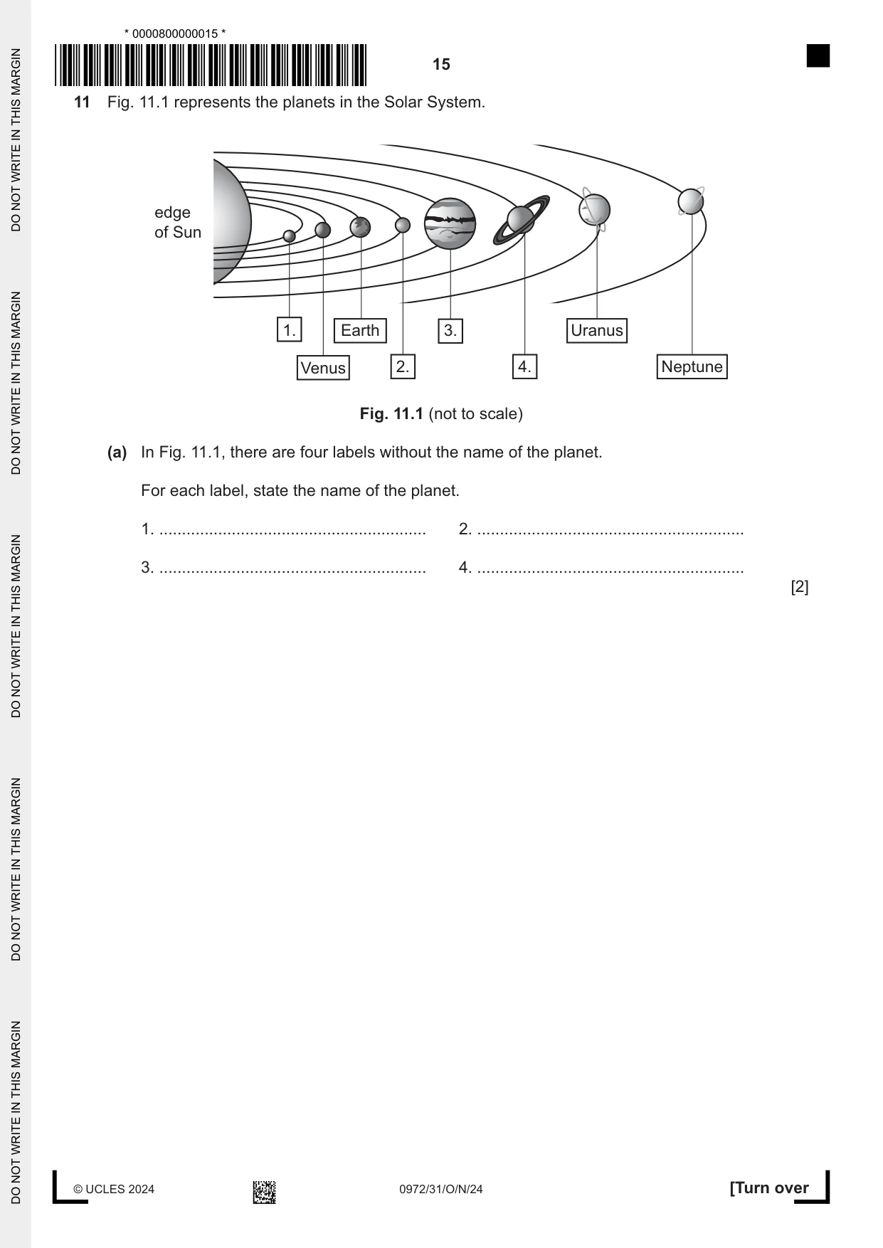 Cambridge IGCSE Physics (9-1) 0972 2024 Oct/Nov Paper 3 · Variant 1 question paper, page 15 of 16