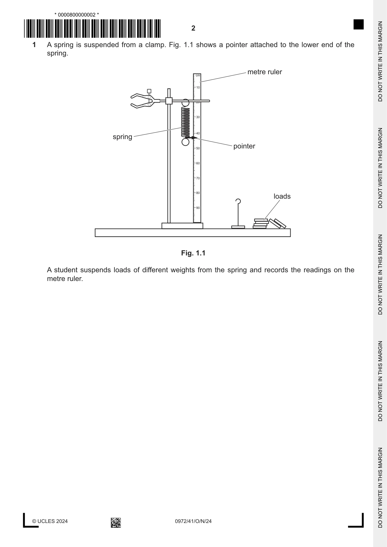 Cambridge IGCSE Physics (9-1) 0972 2024 Oct/Nov Paper 4 · Variant 1 question paper, page 2 of 20