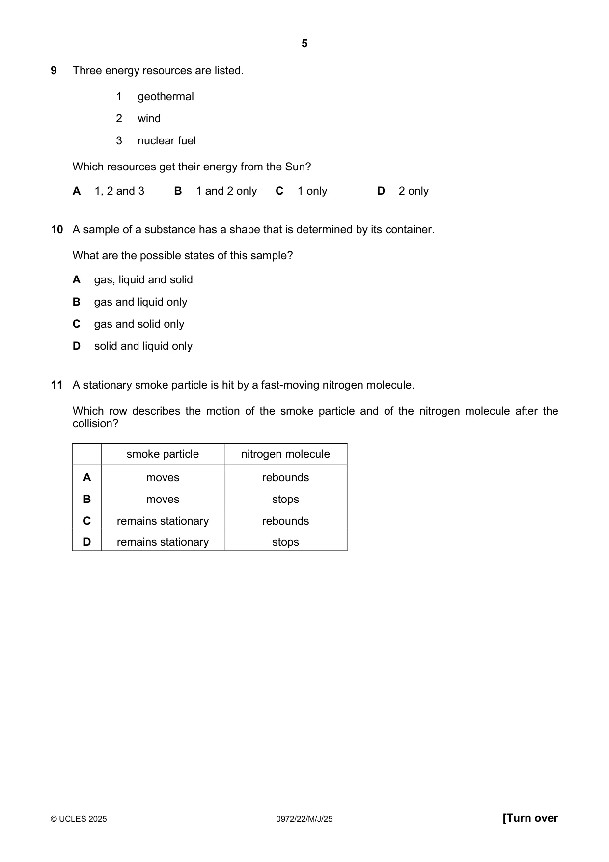 Cambridge IGCSE Physics (9-1) 0972 2025 May/June Paper 2 · Variant 2 question paper, page 5 of 16