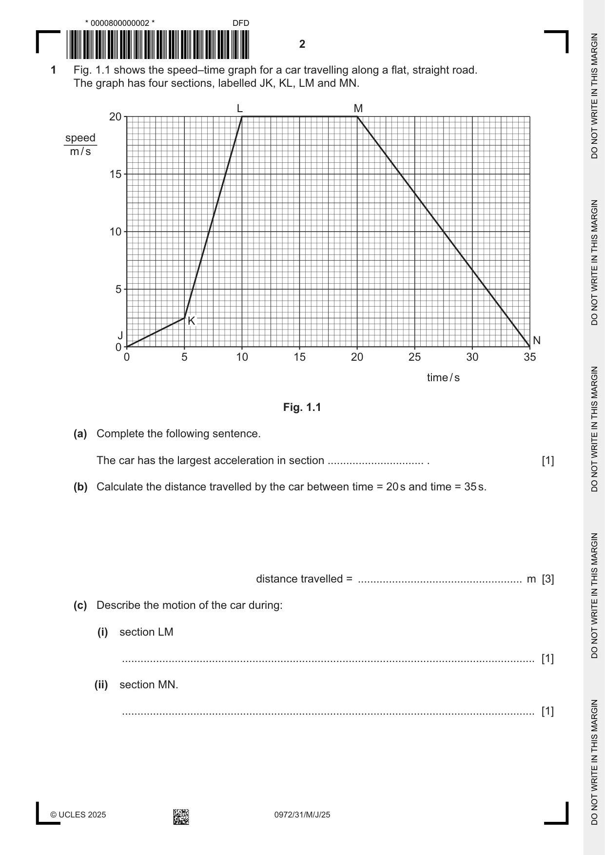 Cambridge IGCSE Physics (9-1) 0972 2025 May/June Paper 3 · Variant 1 question paper, page 2 of 16
