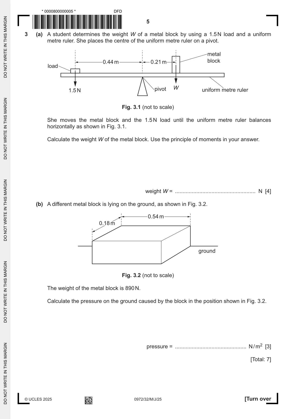 Cambridge IGCSE Physics (9-1) 0972 2025 May/June Paper 3 · Variant 2 question paper, page 5 of 16