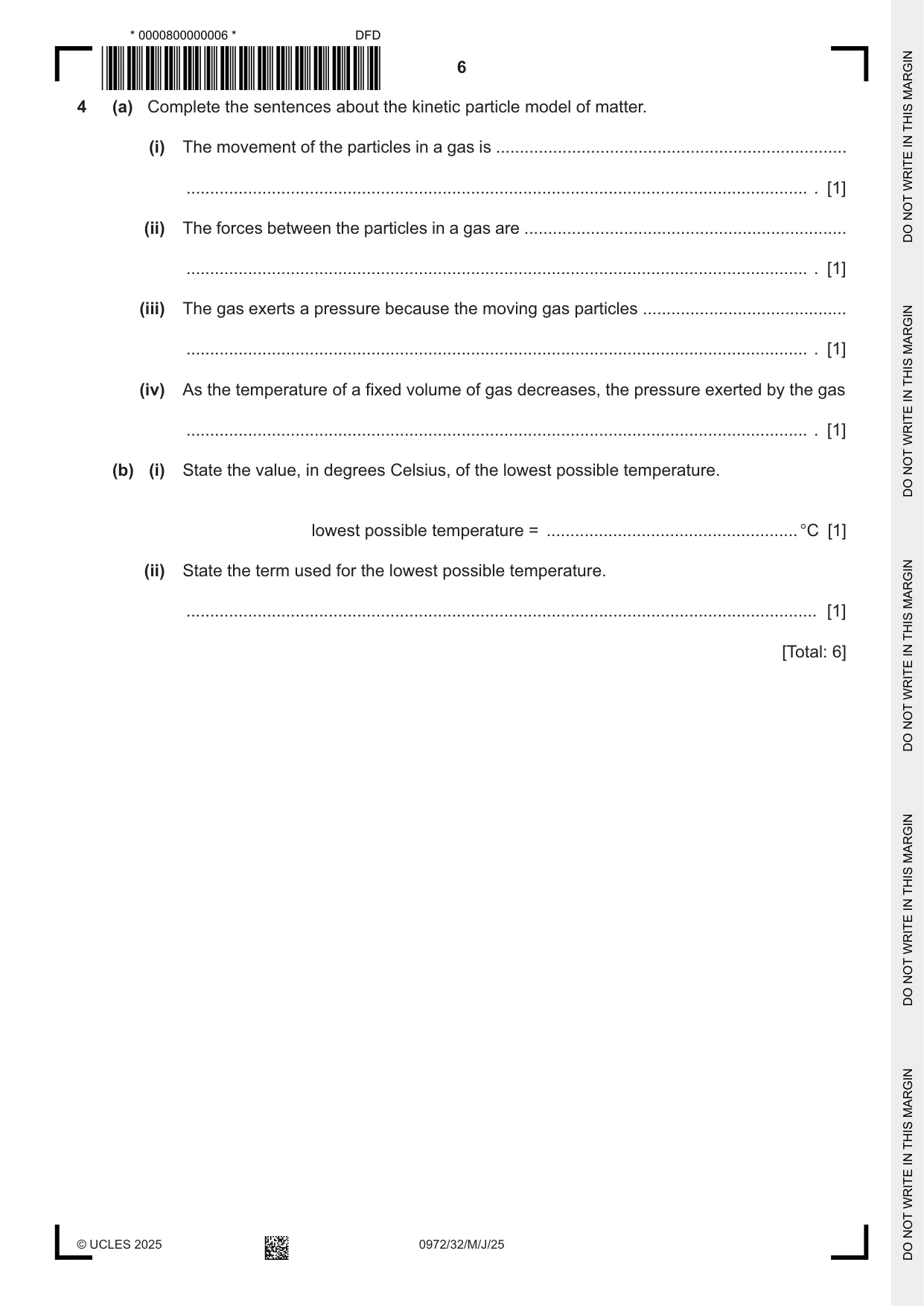 Cambridge IGCSE Physics (9-1) 0972 2025 May/June Paper 3 · Variant 2 question paper, page 6 of 16