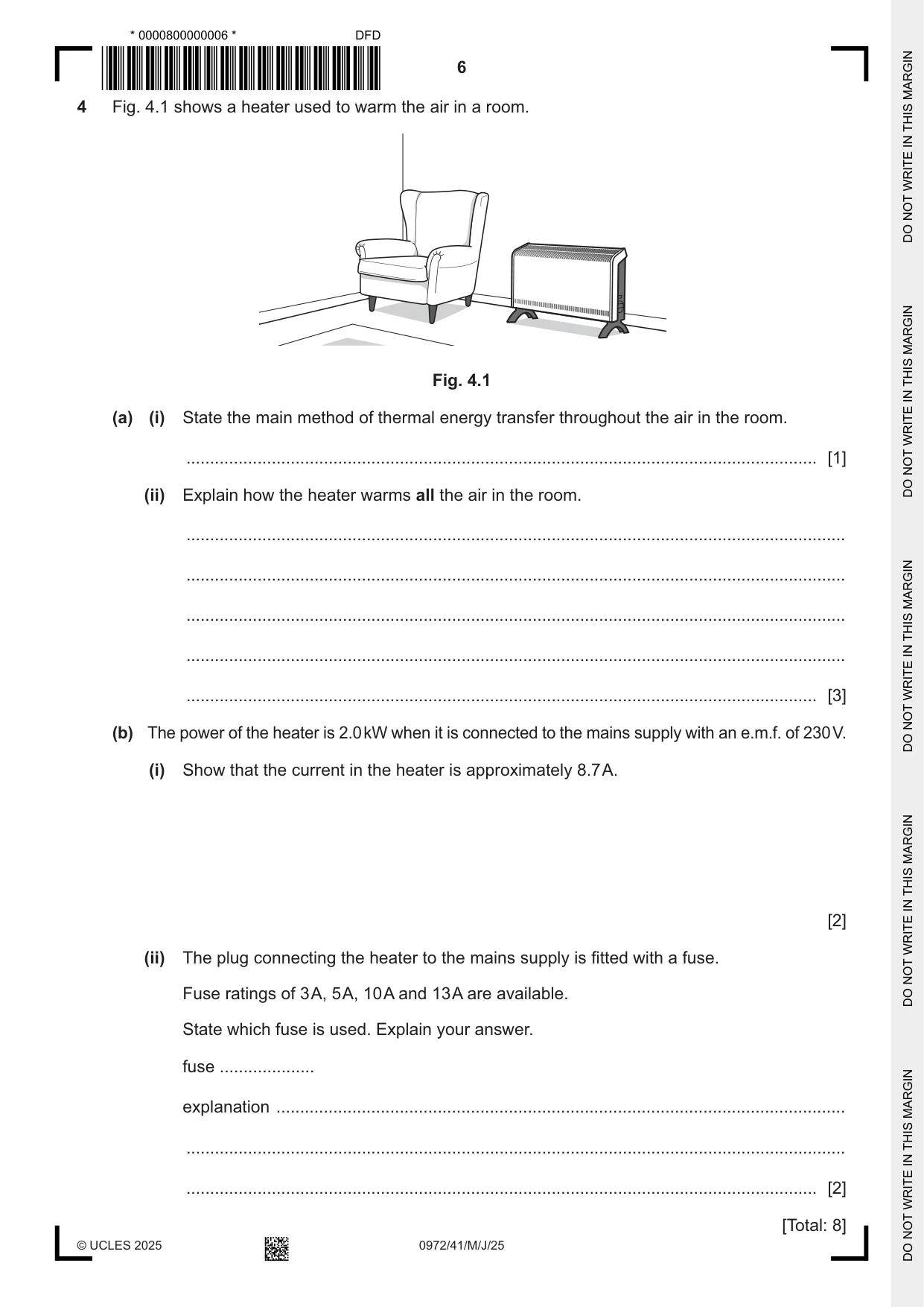 Cambridge IGCSE Physics (9-1) 0972 2025 May/June Paper 4 · Variant 1 question paper, page 6 of 16