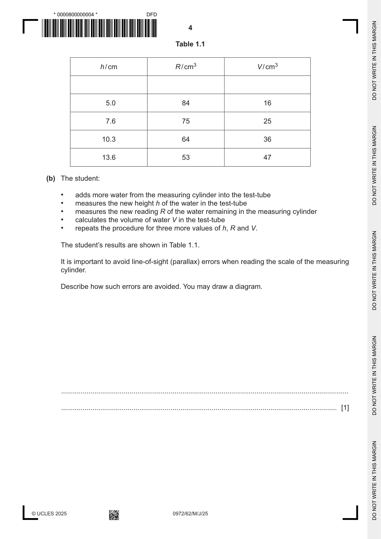 Cambridge IGCSE Physics (9-1) 0972 2025 May/June Paper 6 · Variant 2 question paper, page 4 of 16