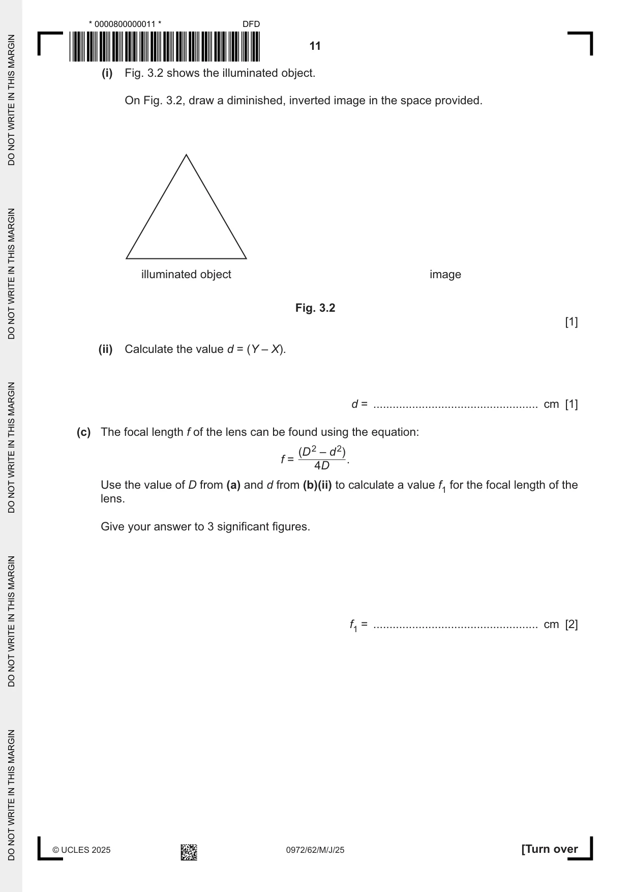Cambridge IGCSE Physics (9-1) 0972 2025 May/June Paper 6 · Variant 2 question paper, page 11 of 16