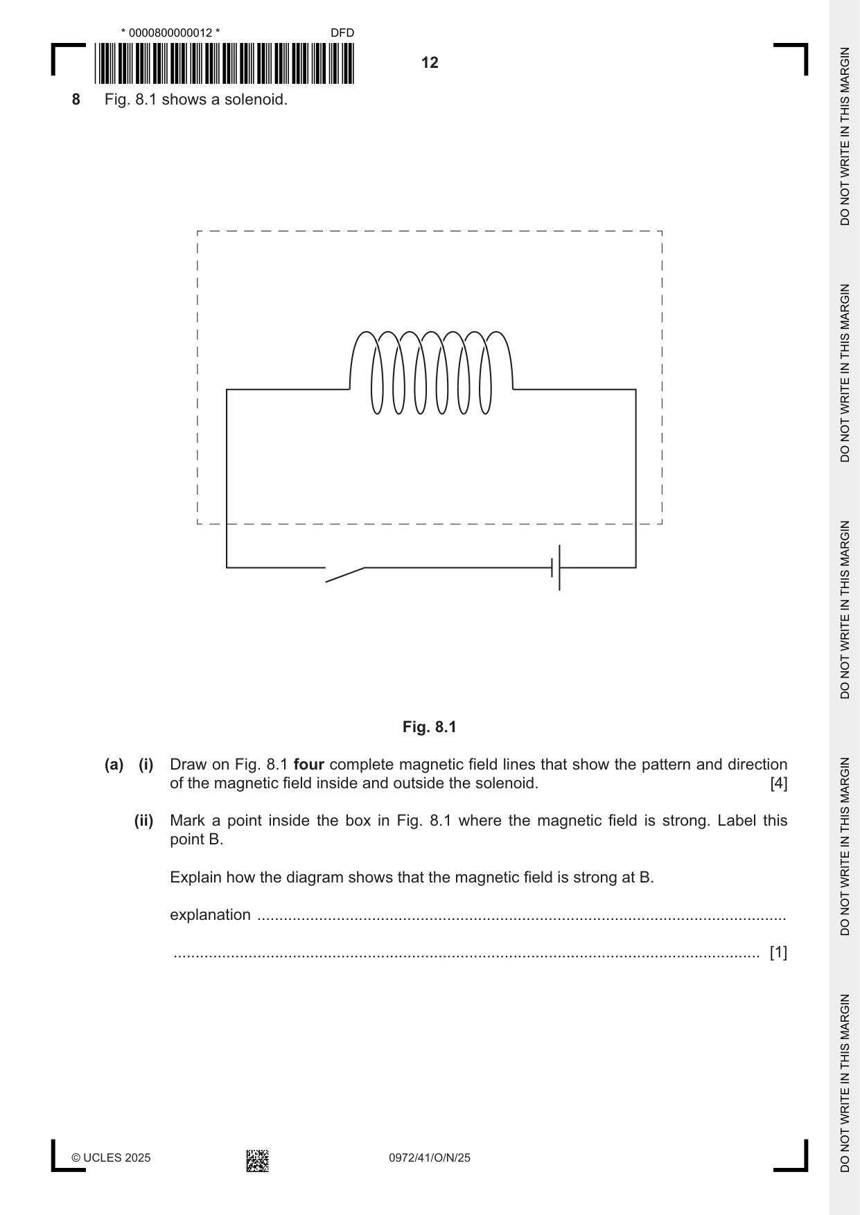 Cambridge IGCSE Physics (9-1) 0972 2025 Oct/Nov Paper 4 · Variant 1 question paper, page 12 of 16