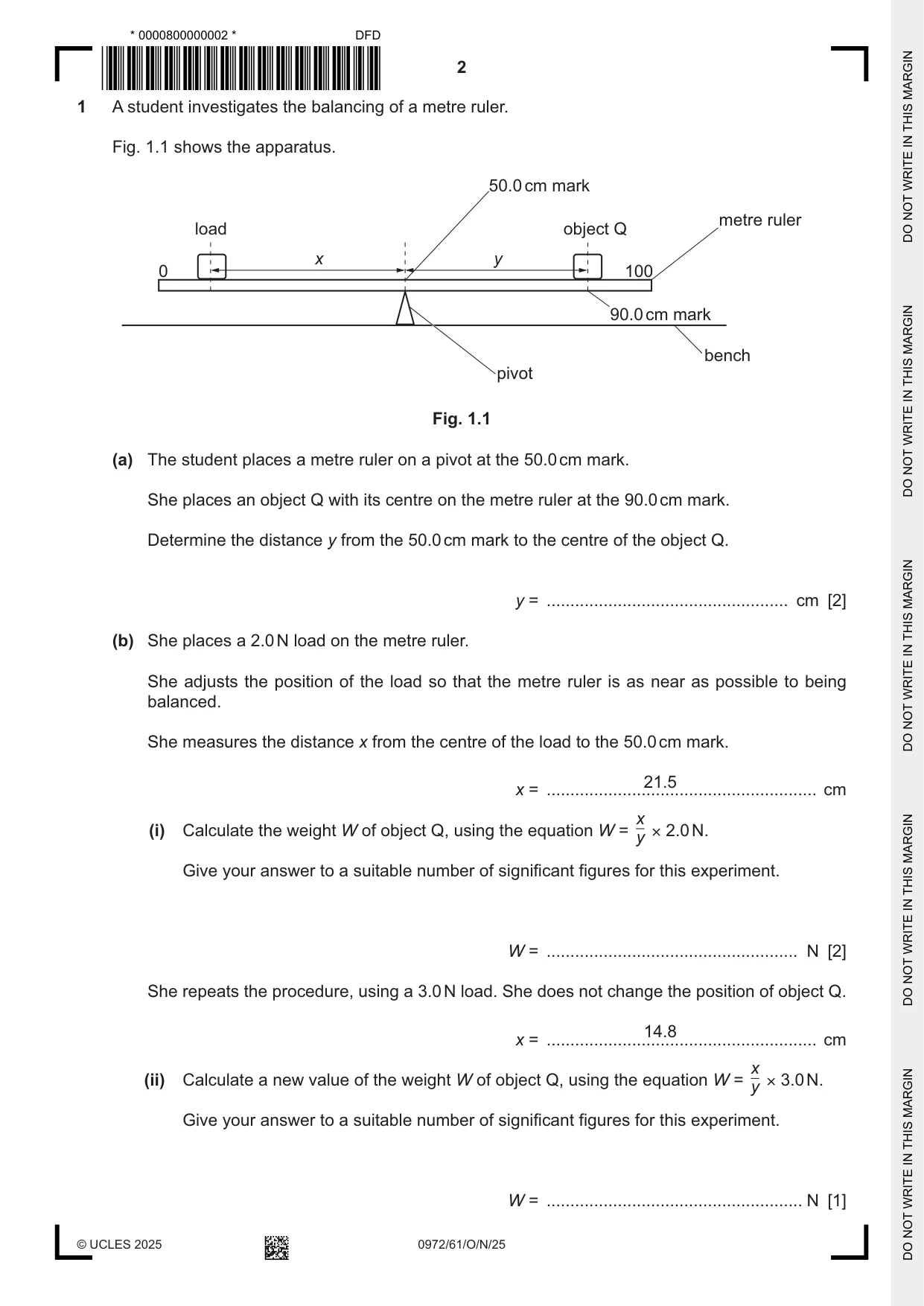Cambridge IGCSE Physics (9-1) 0972 2025 Oct/Nov Paper 6 · Variant 1 question paper, page 2 of 12