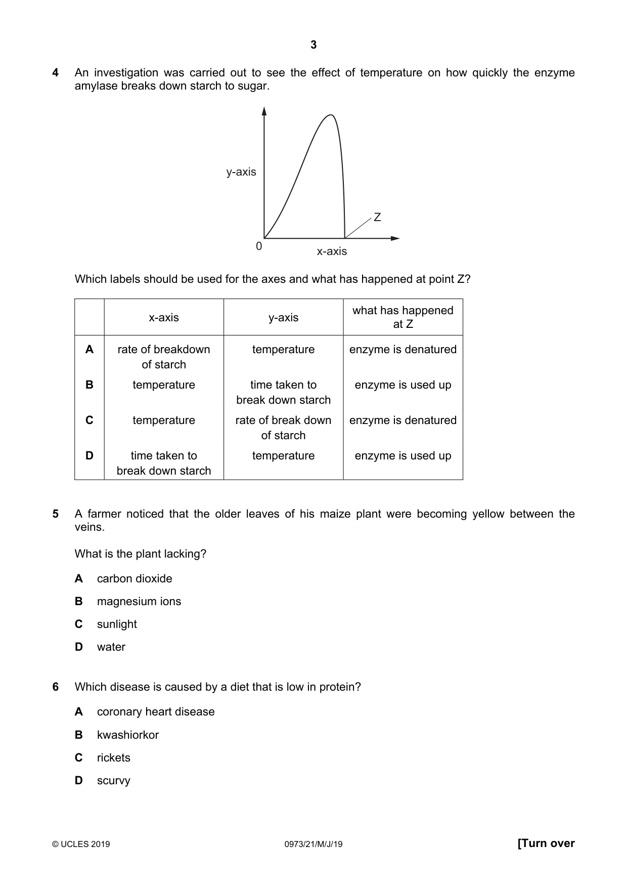 Cambridge IGCSE Sciences - Co-ordinated (9-1) 0973 2019 May/June Paper 2 · Variant 1 question paper, page 3 of 16