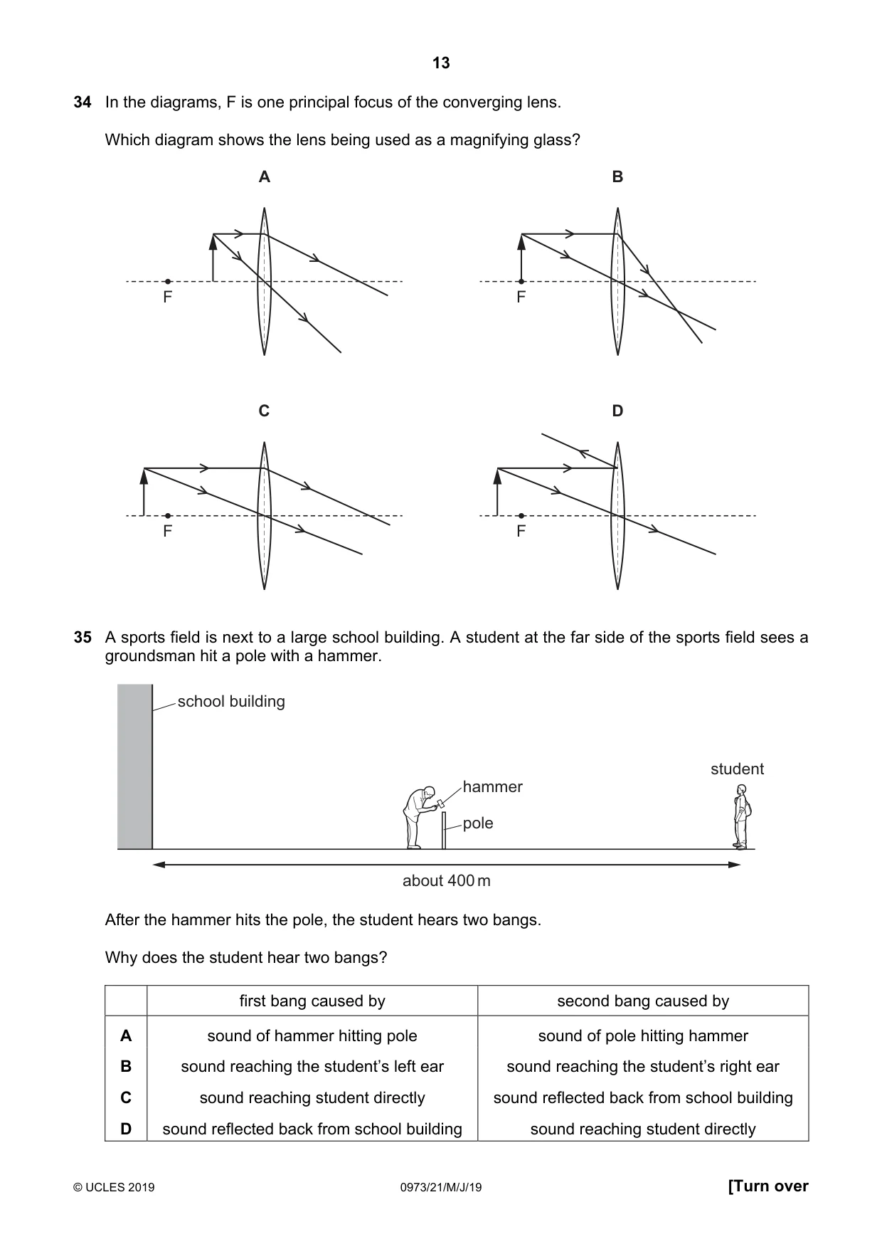 Cambridge IGCSE Sciences - Co-ordinated (9-1) 0973 2019 May/June Paper 2 · Variant 1 question paper, page 13 of 16