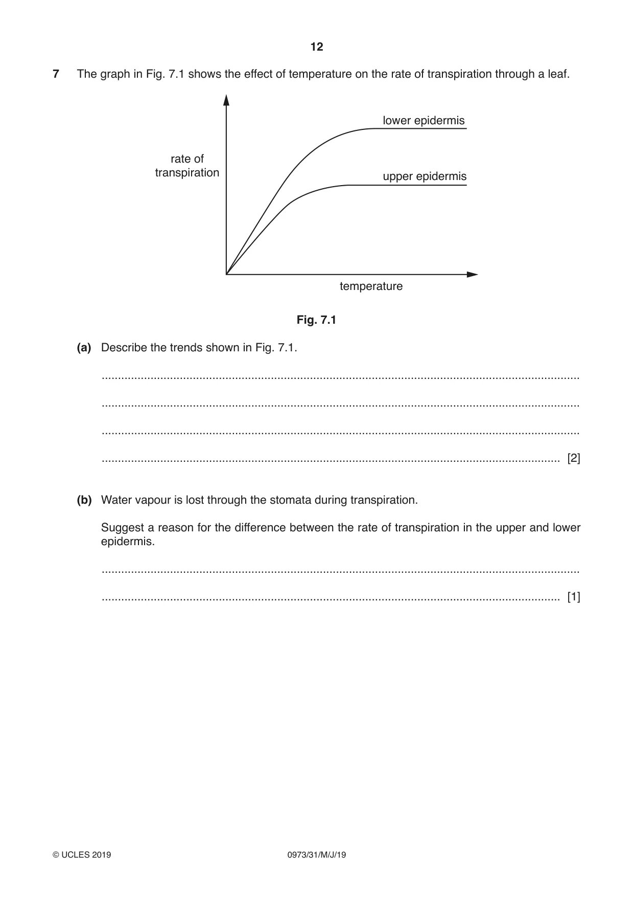 Cambridge IGCSE Sciences - Co-ordinated (9-1) 0973 2019 May/June Paper 3 · Variant 1 question paper, page 12 of 28