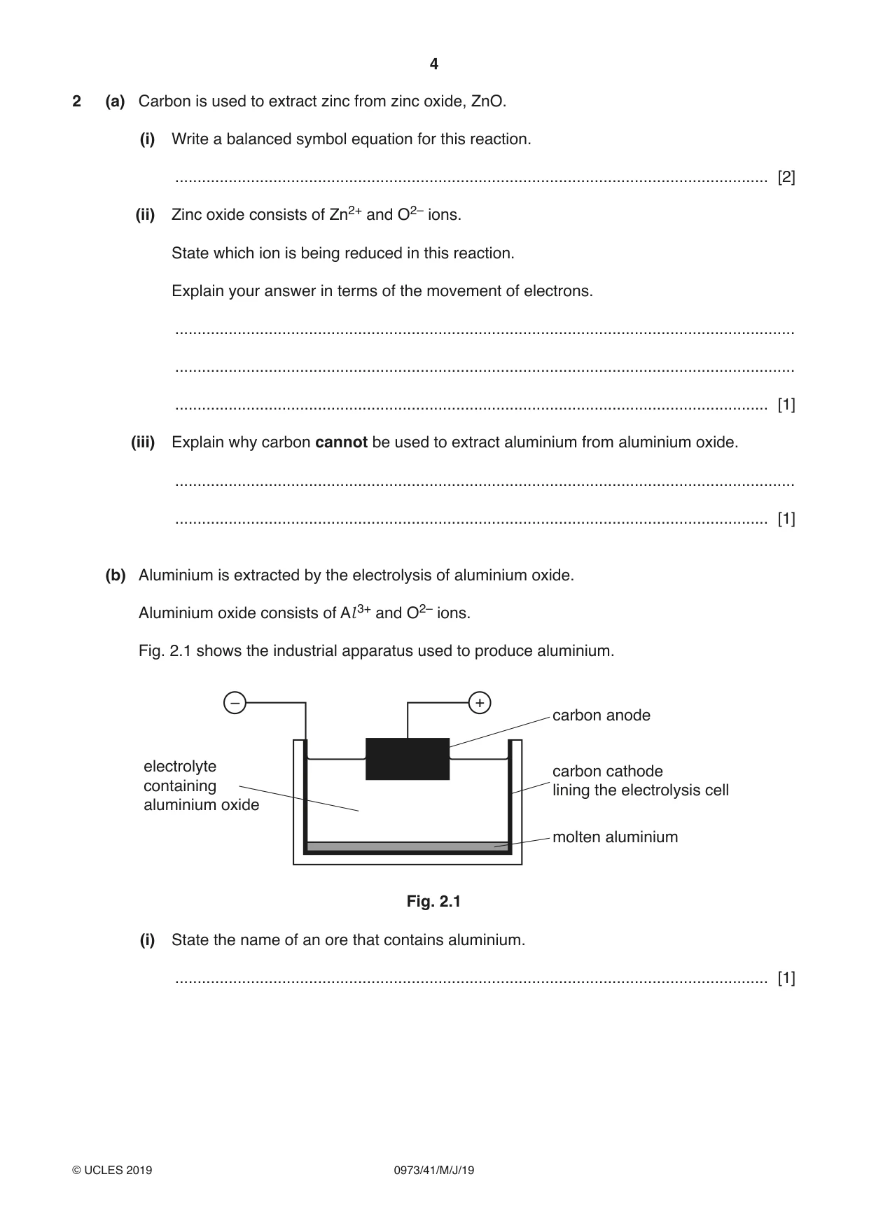 Cambridge IGCSE Sciences - Co-ordinated (9-1) 0973 2019 May/June Paper 4 · Variant 1 question paper, page 4 of 32