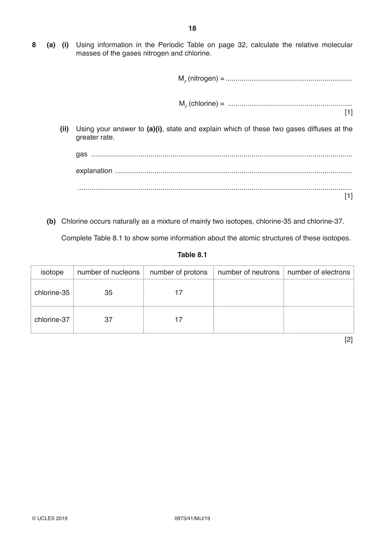 Cambridge IGCSE Sciences - Co-ordinated (9-1) 0973 2019 May/June Paper 4 · Variant 1 question paper, page 18 of 32