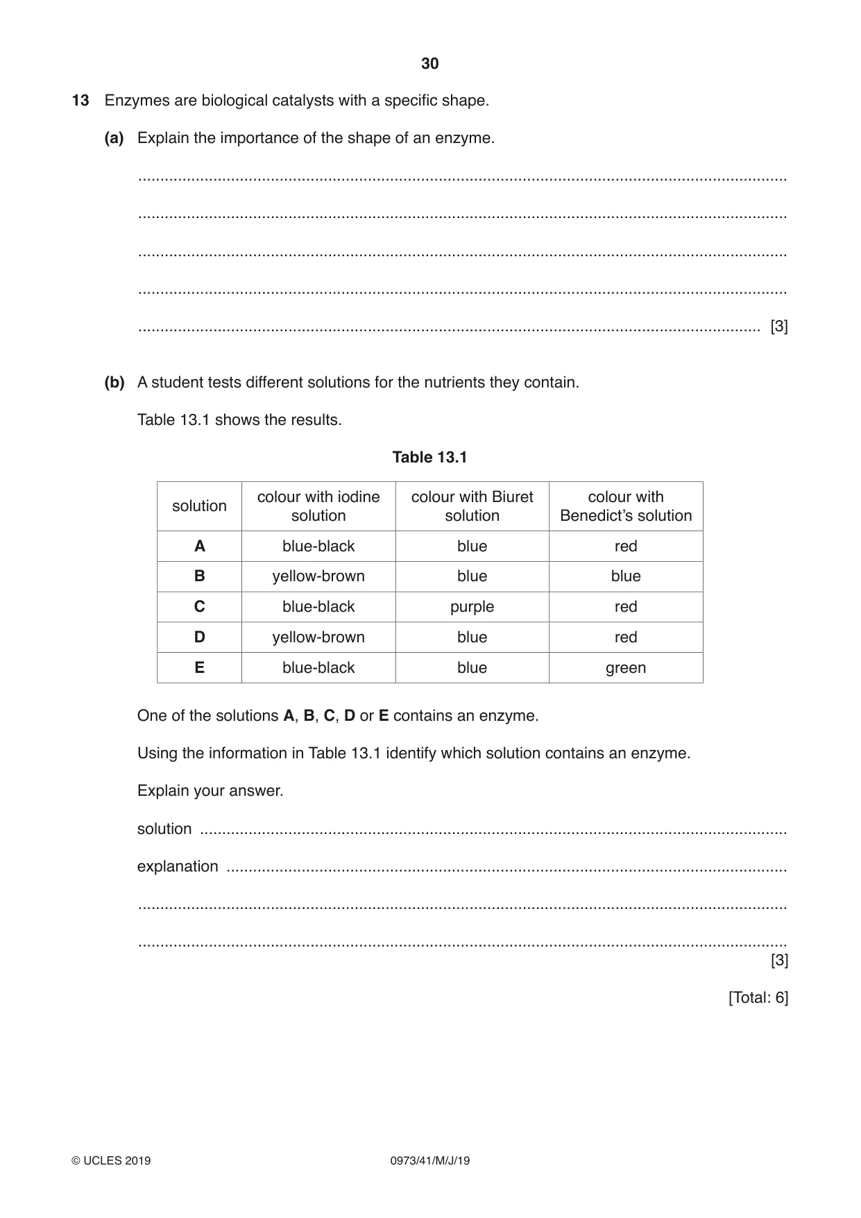 Cambridge IGCSE Sciences - Co-ordinated (9-1) 0973 2019 May/June Paper 4 · Variant 1 question paper, page 30 of 32