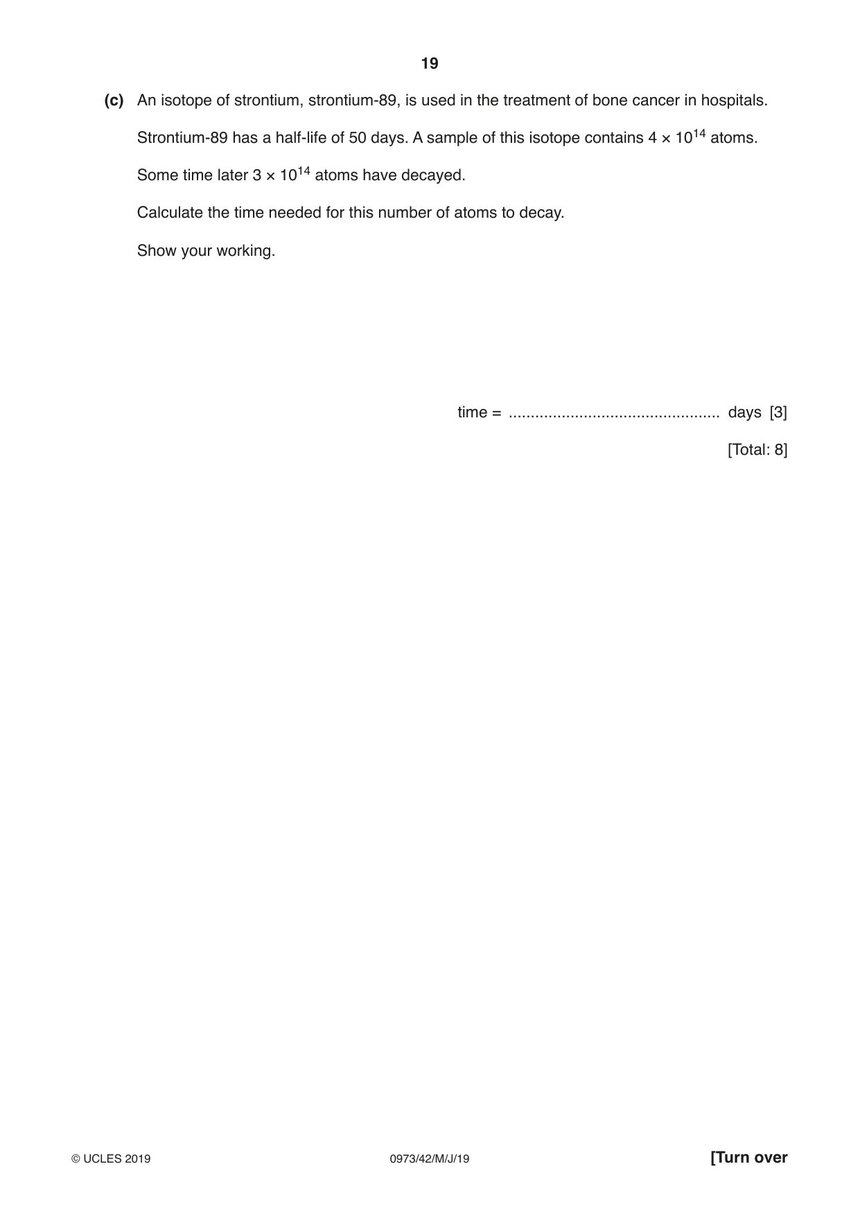 Cambridge IGCSE Sciences - Co-ordinated (9-1) 0973 2019 May/June Paper 4 · Variant 2 question paper, page 19 of 28