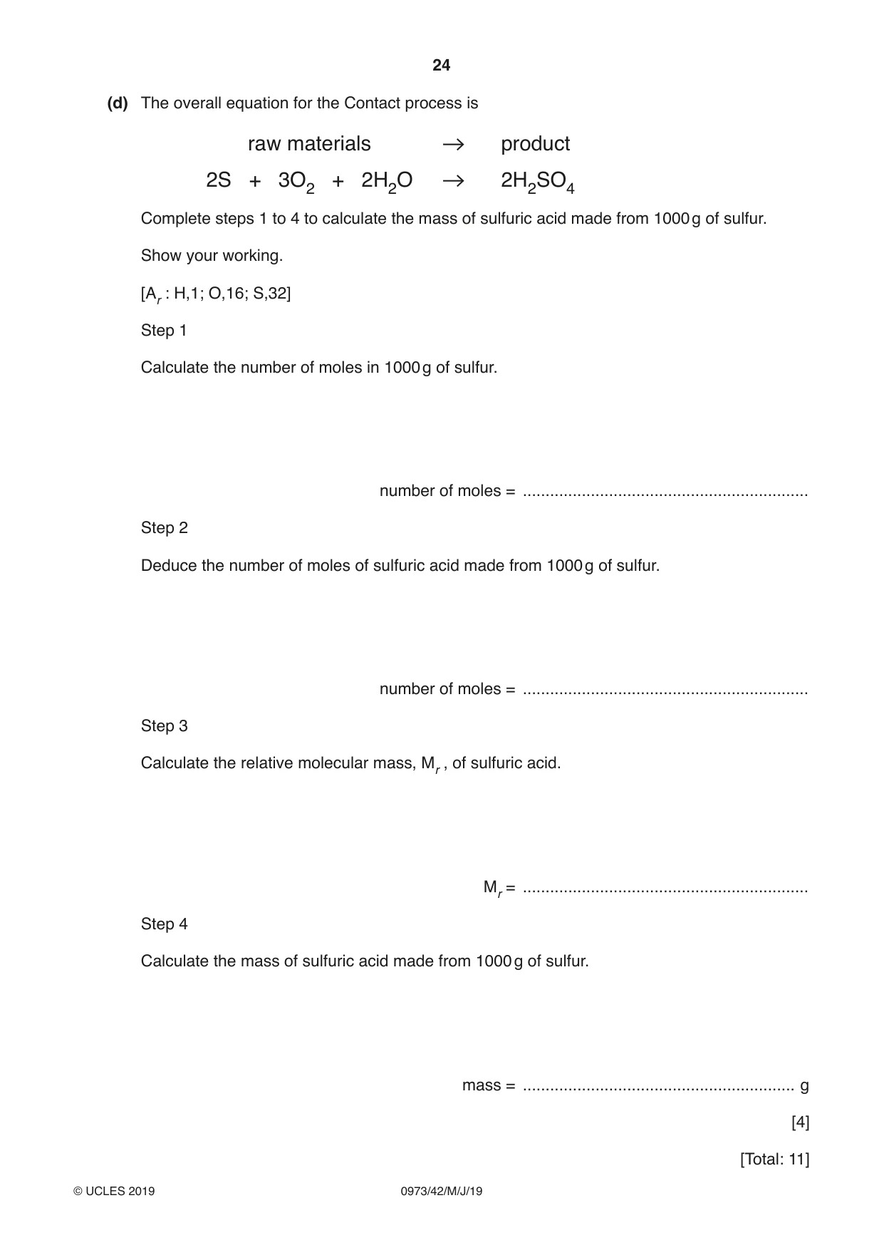 Cambridge IGCSE Sciences - Co-ordinated (9-1) 0973 2019 May/June Paper 4 · Variant 2 question paper, page 24 of 28