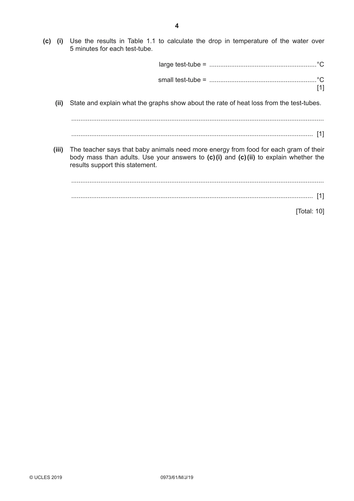 Cambridge IGCSE Sciences - Co-ordinated (9-1) 0973 2019 May/June Paper 6 · Variant 1 question paper, page 4 of 20