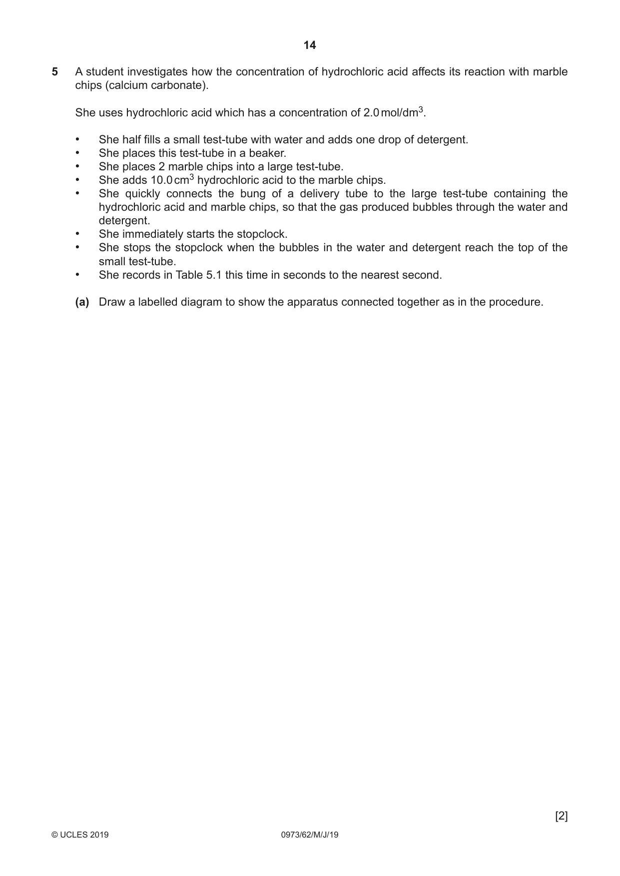 Cambridge IGCSE Sciences - Co-ordinated (9-1) 0973 2019 May/June Paper 6 · Variant 2 question paper, page 14 of 20