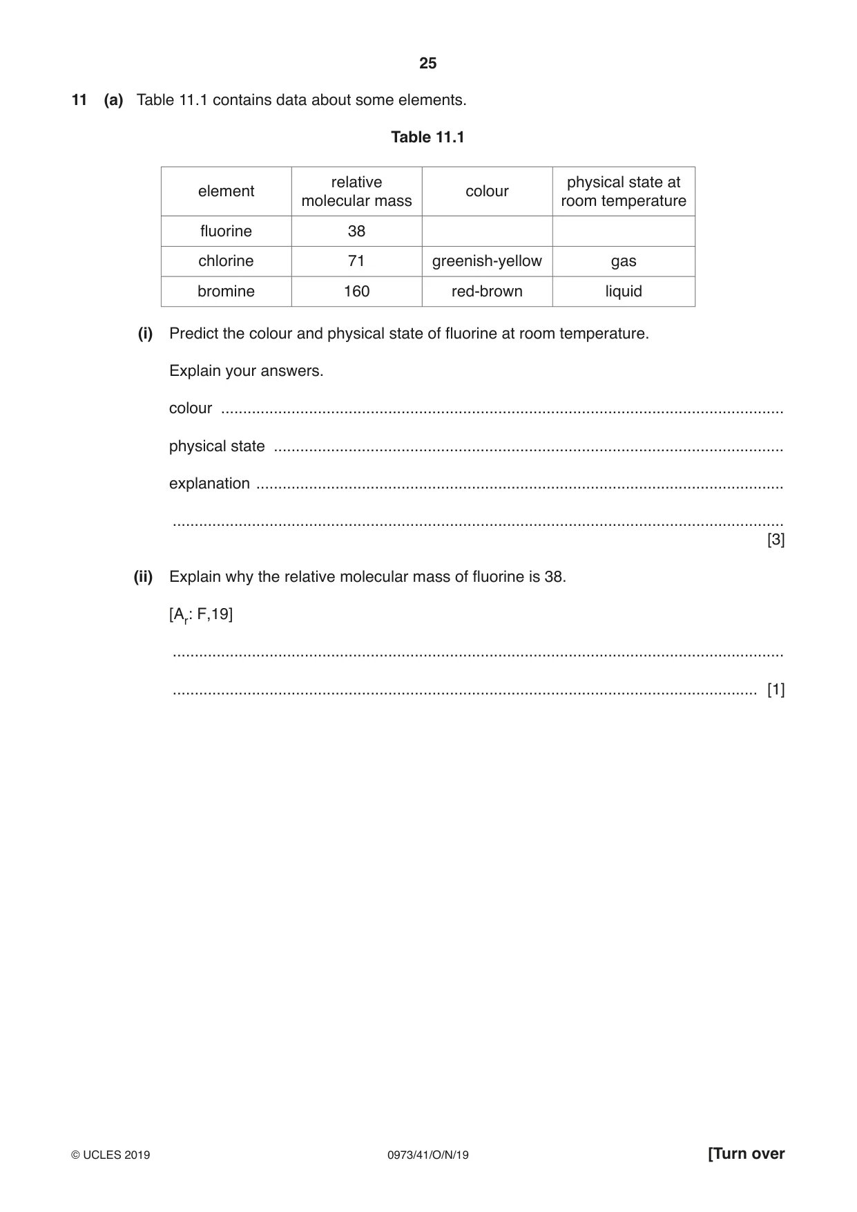Cambridge IGCSE Sciences - Co-ordinated (9-1) 0973 2019 Oct/Nov Paper 4 · Variant 1 question paper, page 25 of 32