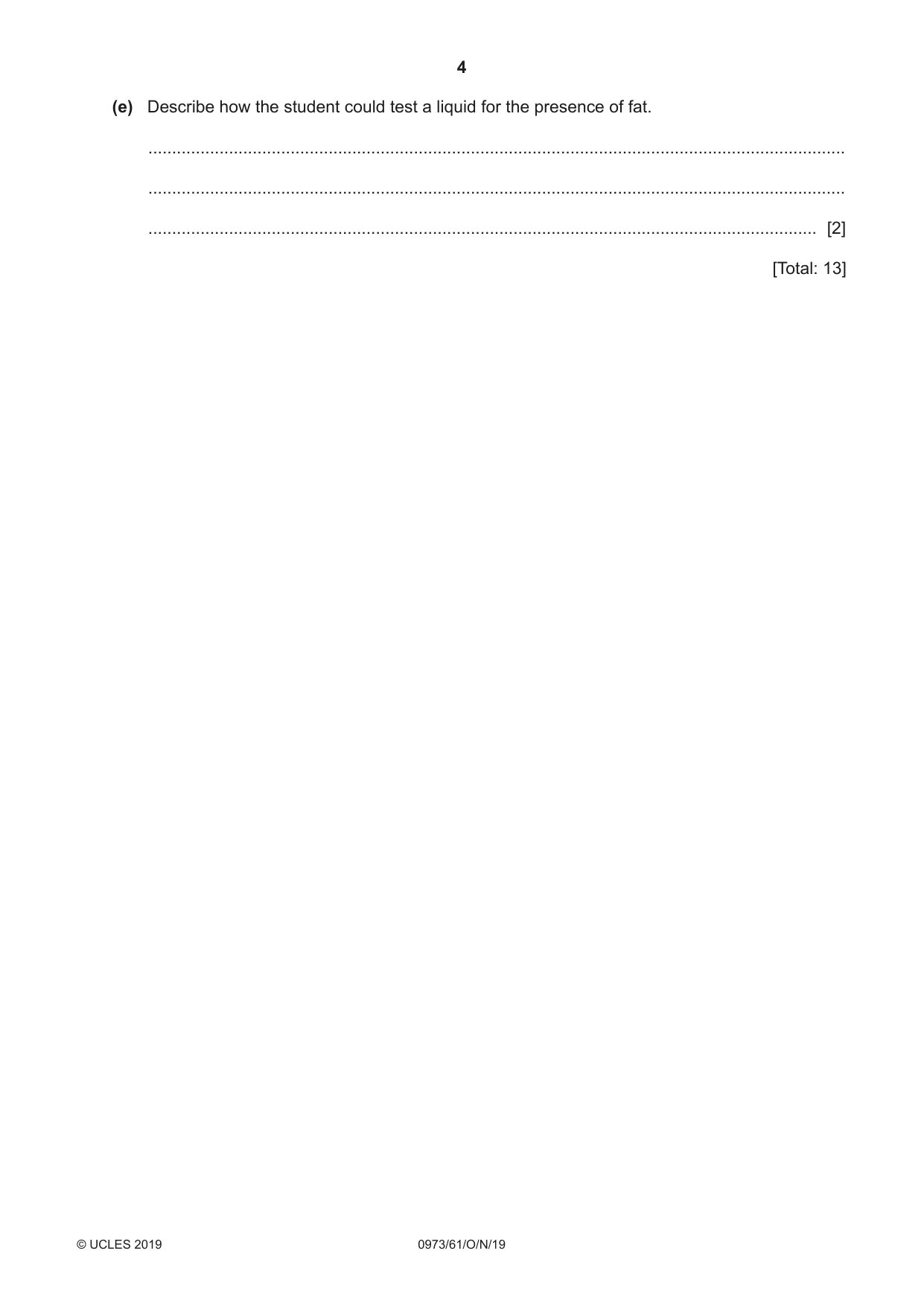 Cambridge IGCSE Sciences - Co-ordinated (9-1) 0973 2019 Oct/Nov Paper 6 · Variant 1 question paper, page 4 of 20