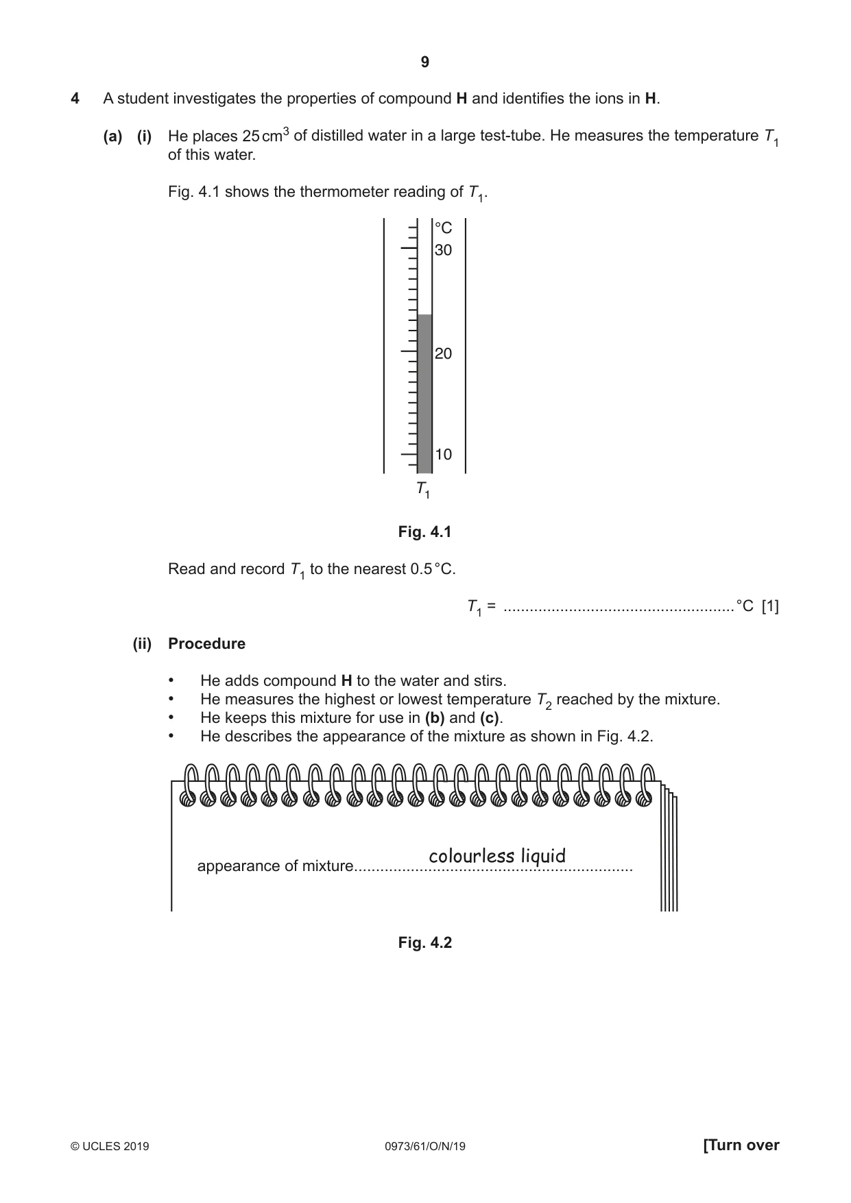 Cambridge IGCSE Sciences - Co-ordinated (9-1) 0973 2019 Oct/Nov Paper 6 · Variant 1 question paper, page 9 of 20