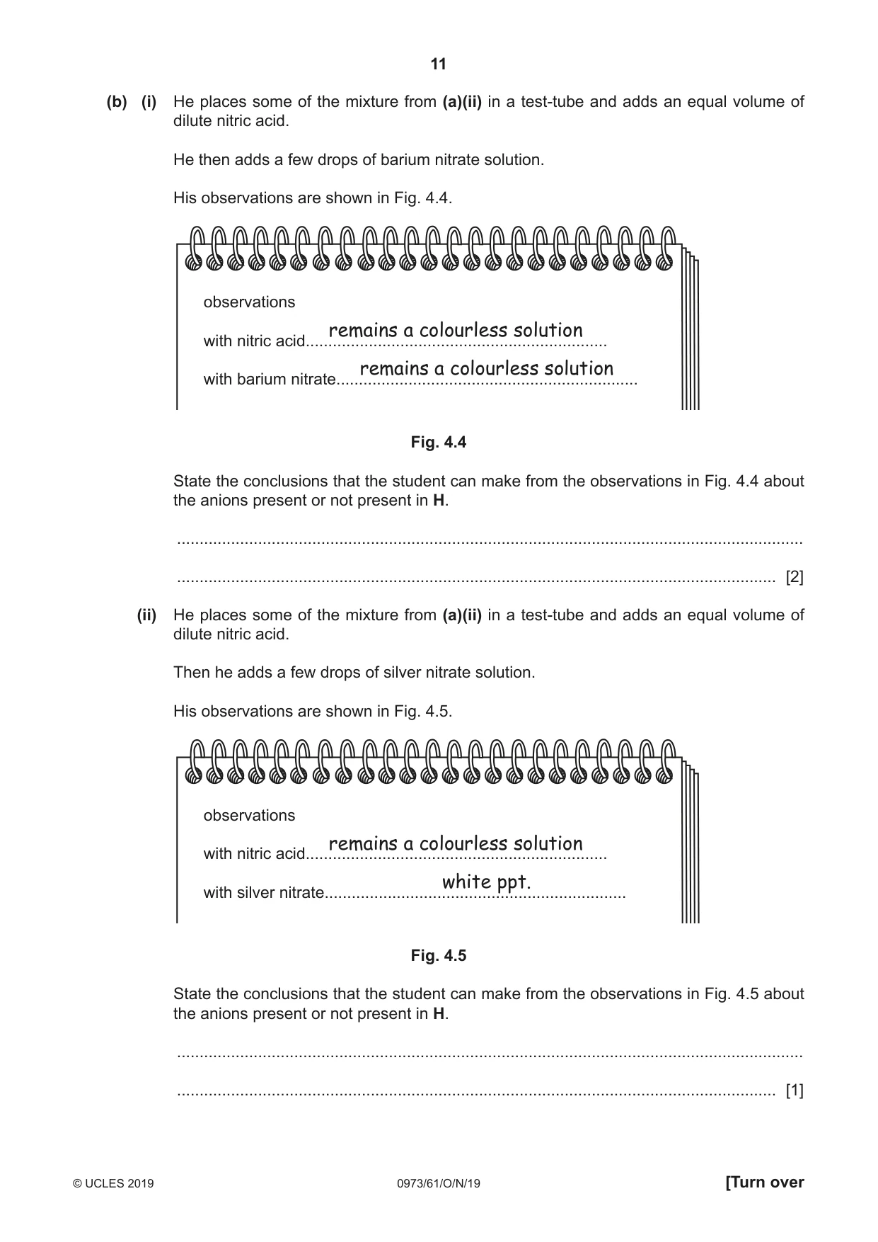 Cambridge IGCSE Sciences - Co-ordinated (9-1) 0973 2019 Oct/Nov Paper 6 · Variant 1 question paper, page 11 of 20