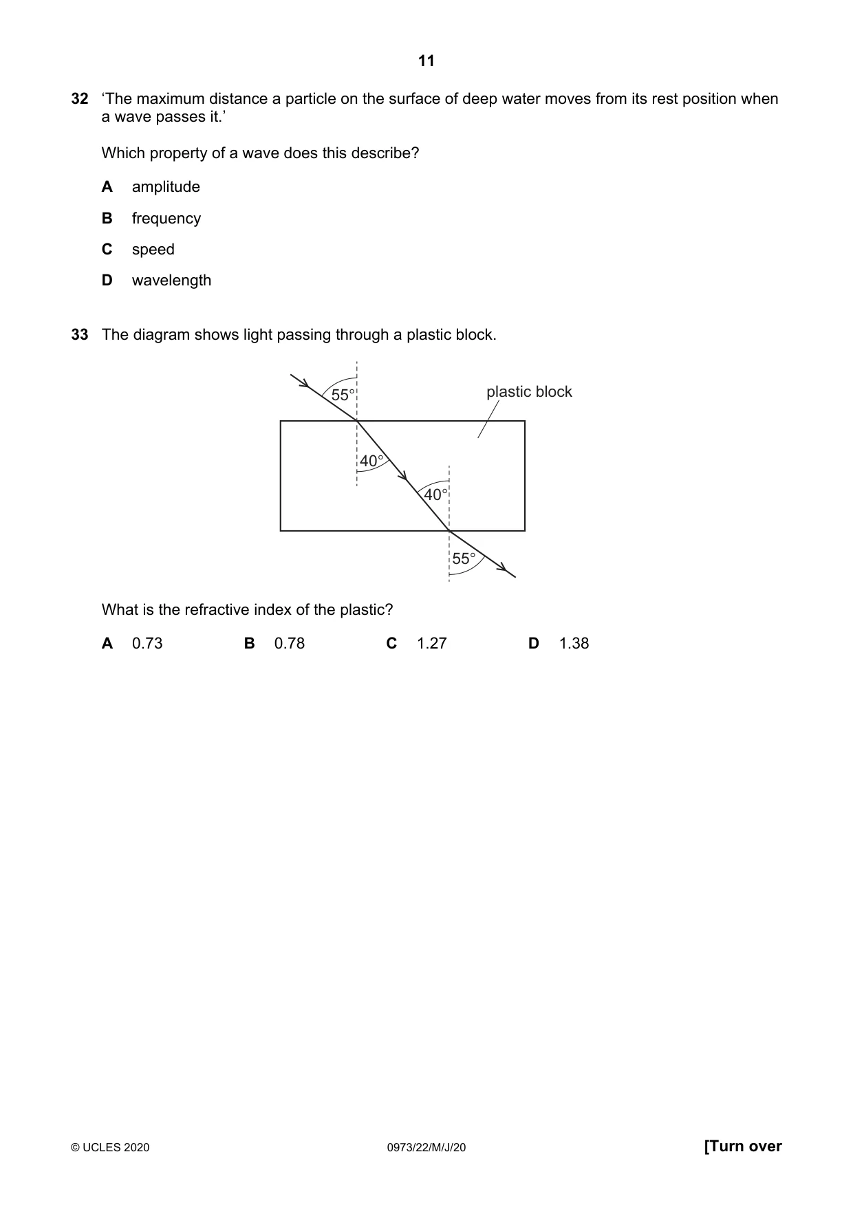 Cambridge IGCSE Sciences - Co-ordinated (9-1) 0973 2020 May/June Paper 2 · Variant 2 question paper, page 11 of 16
