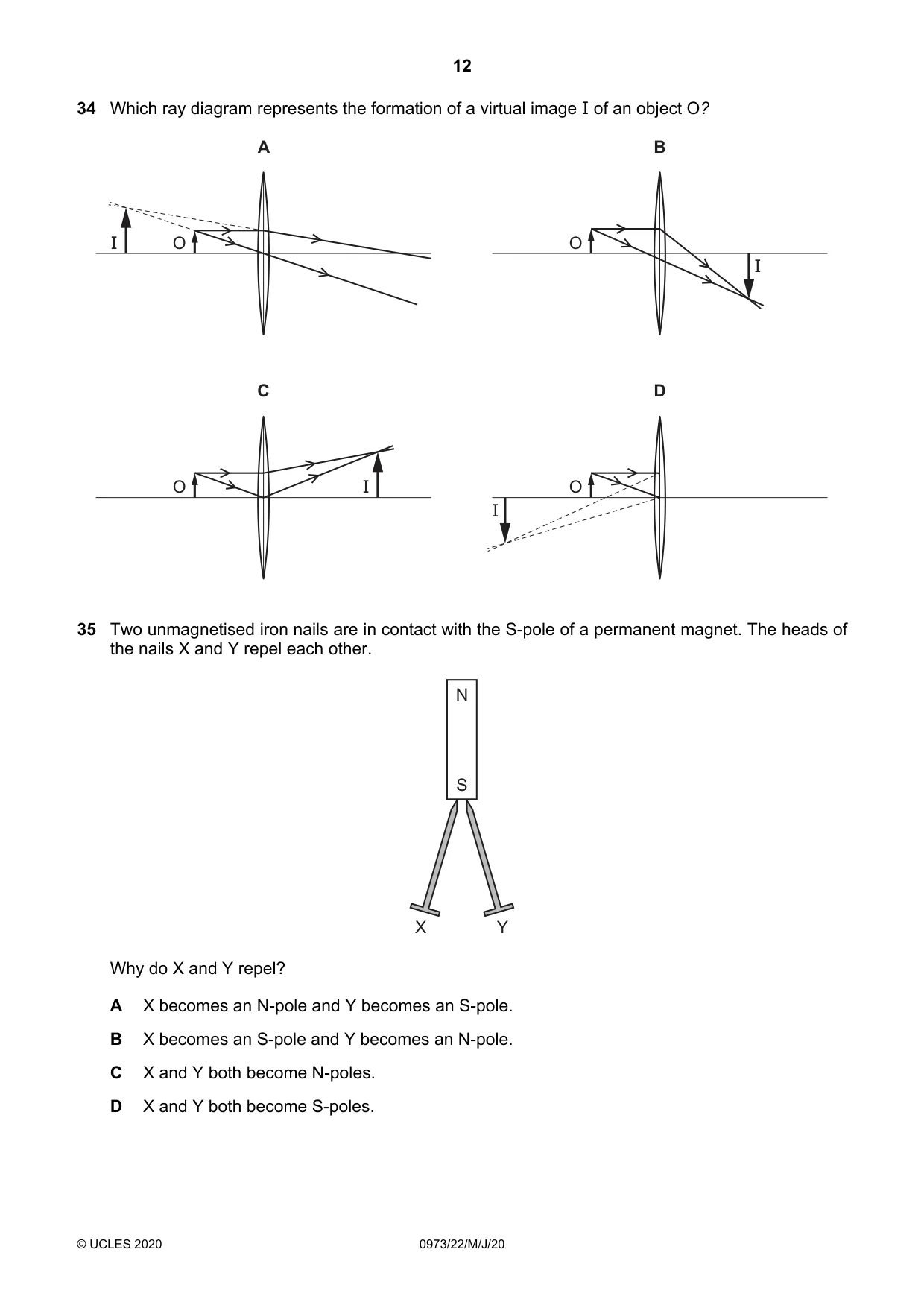 Cambridge IGCSE Sciences - Co-ordinated (9-1) 0973 2020 May/June Paper 2 · Variant 2 question paper, page 12 of 16