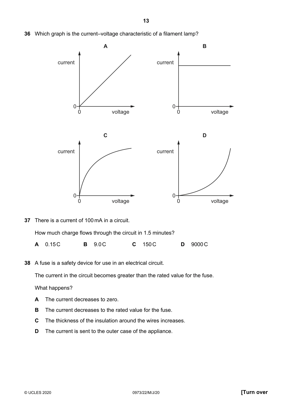 Cambridge IGCSE Sciences - Co-ordinated (9-1) 0973 2020 May/June Paper 2 · Variant 2 question paper, page 13 of 16