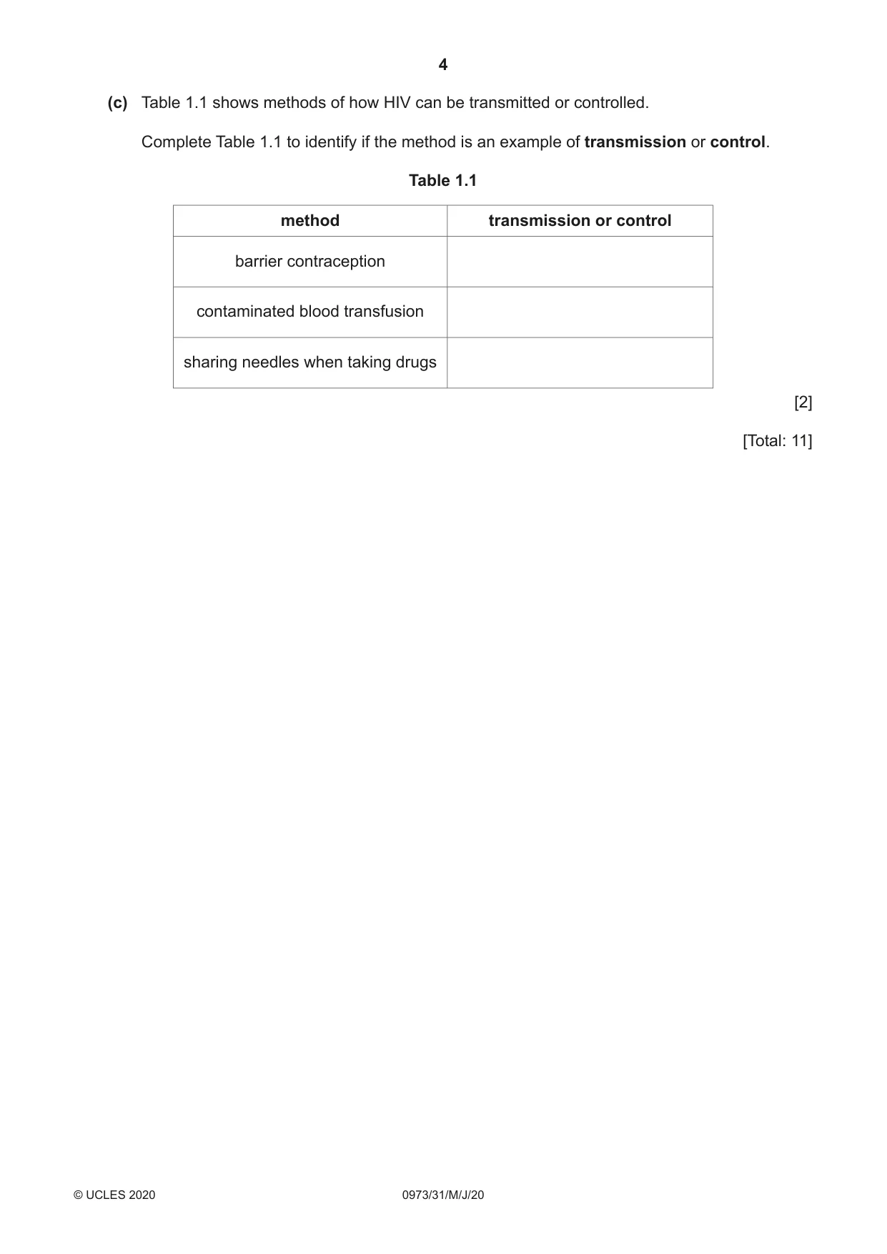 Cambridge IGCSE Sciences - Co-ordinated (9-1) 0973 2020 May/June Paper 3 · Variant 1 question paper, page 4 of 32