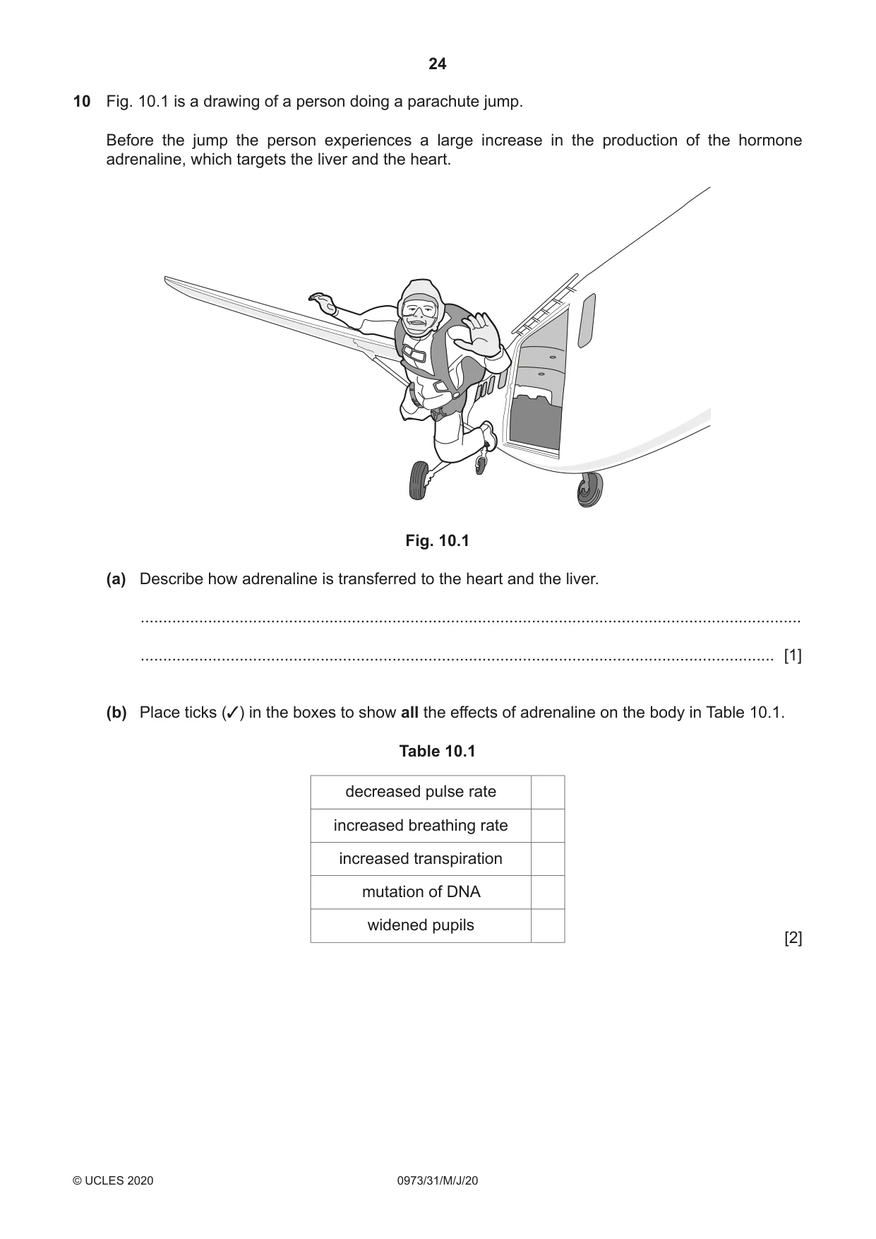 Cambridge IGCSE Sciences - Co-ordinated (9-1) 0973 2020 May/June Paper 3 · Variant 1 question paper, page 24 of 32