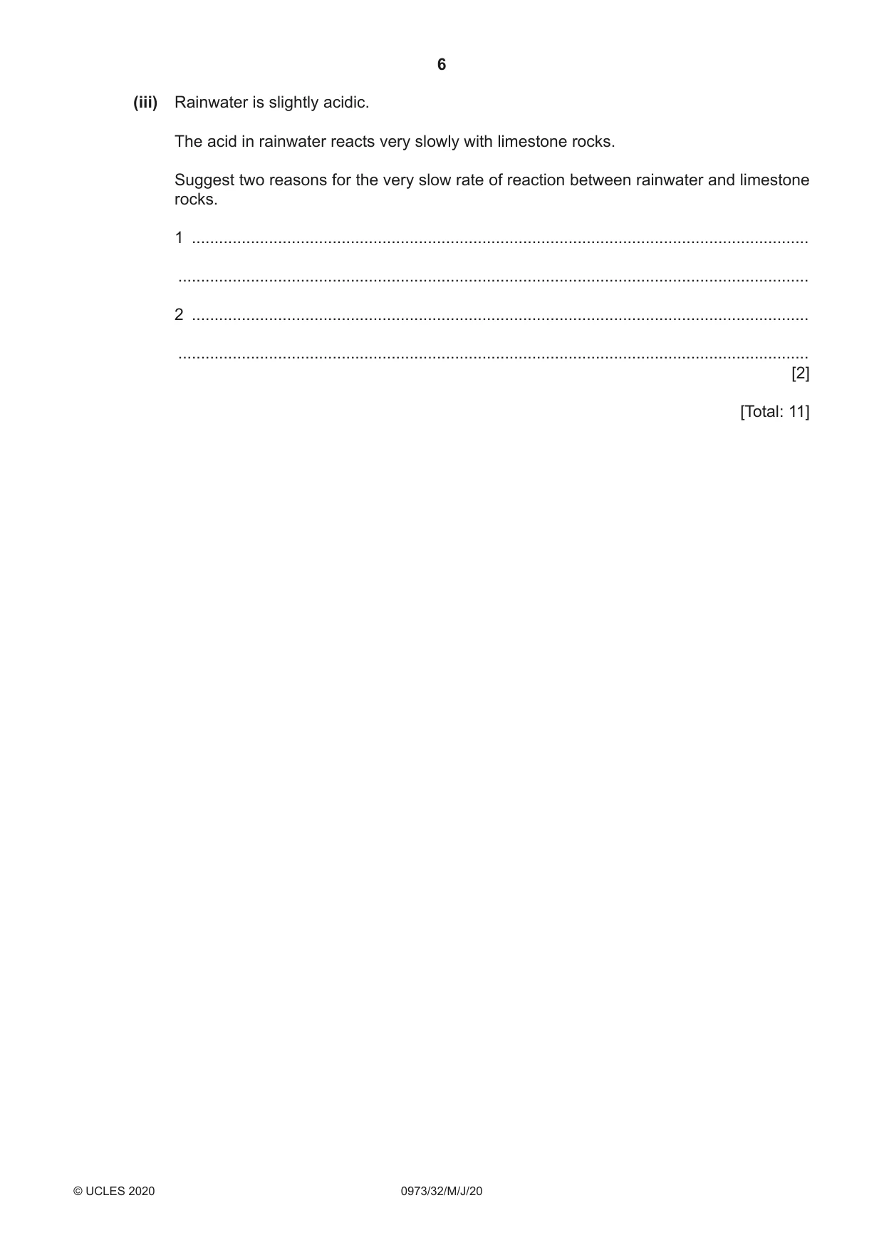 Cambridge IGCSE Sciences - Co-ordinated (9-1) 0973 2020 May/June Paper 3 · Variant 2 question paper, page 6 of 32