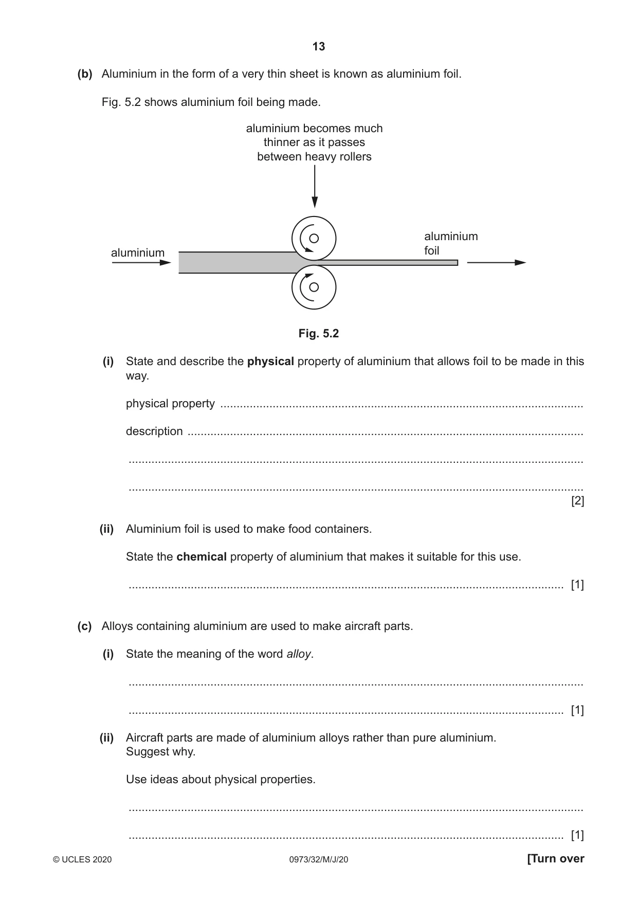Cambridge IGCSE Sciences - Co-ordinated (9-1) 0973 2020 May/June Paper 3 · Variant 2 question paper, page 13 of 32