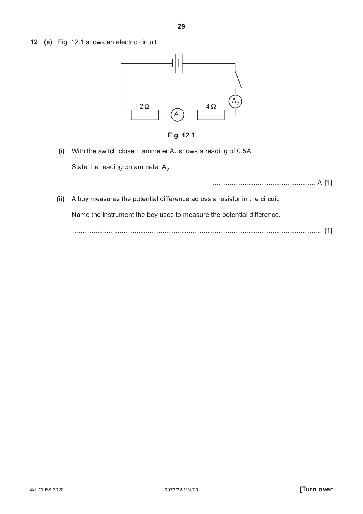 Cambridge IGCSE Sciences - Co-ordinated (9-1) 0973 2020 May/June Paper 3 · Variant 2 question paper, page 29 of 32