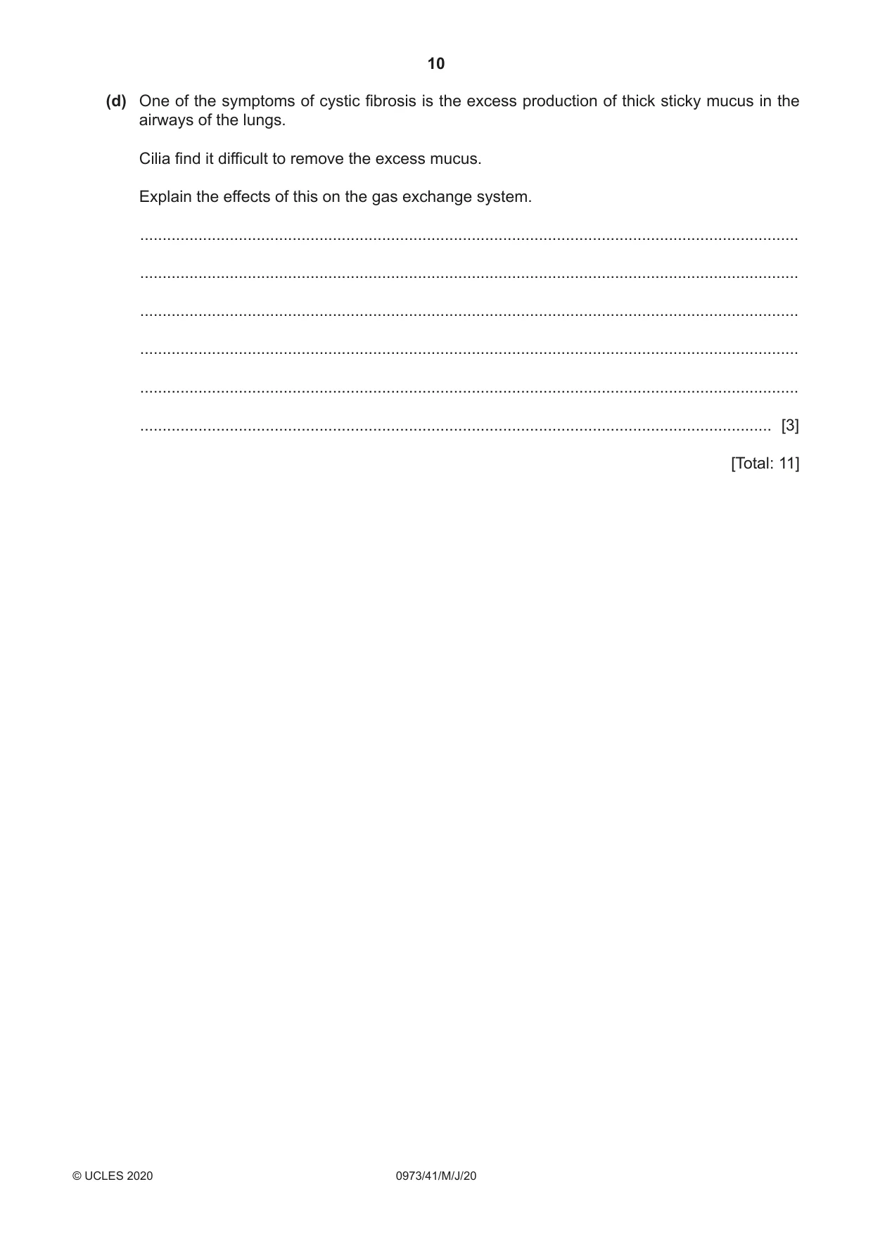 Cambridge IGCSE Sciences - Co-ordinated (9-1) 0973 2020 May/June Paper 4 · Variant 1 question paper, page 10 of 32