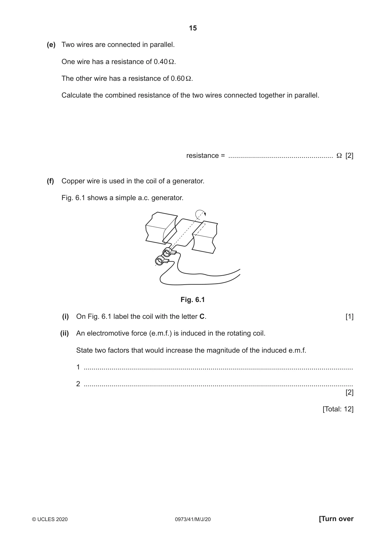 Cambridge IGCSE Sciences - Co-ordinated (9-1) 0973 2020 May/June Paper 4 · Variant 1 question paper, page 15 of 32