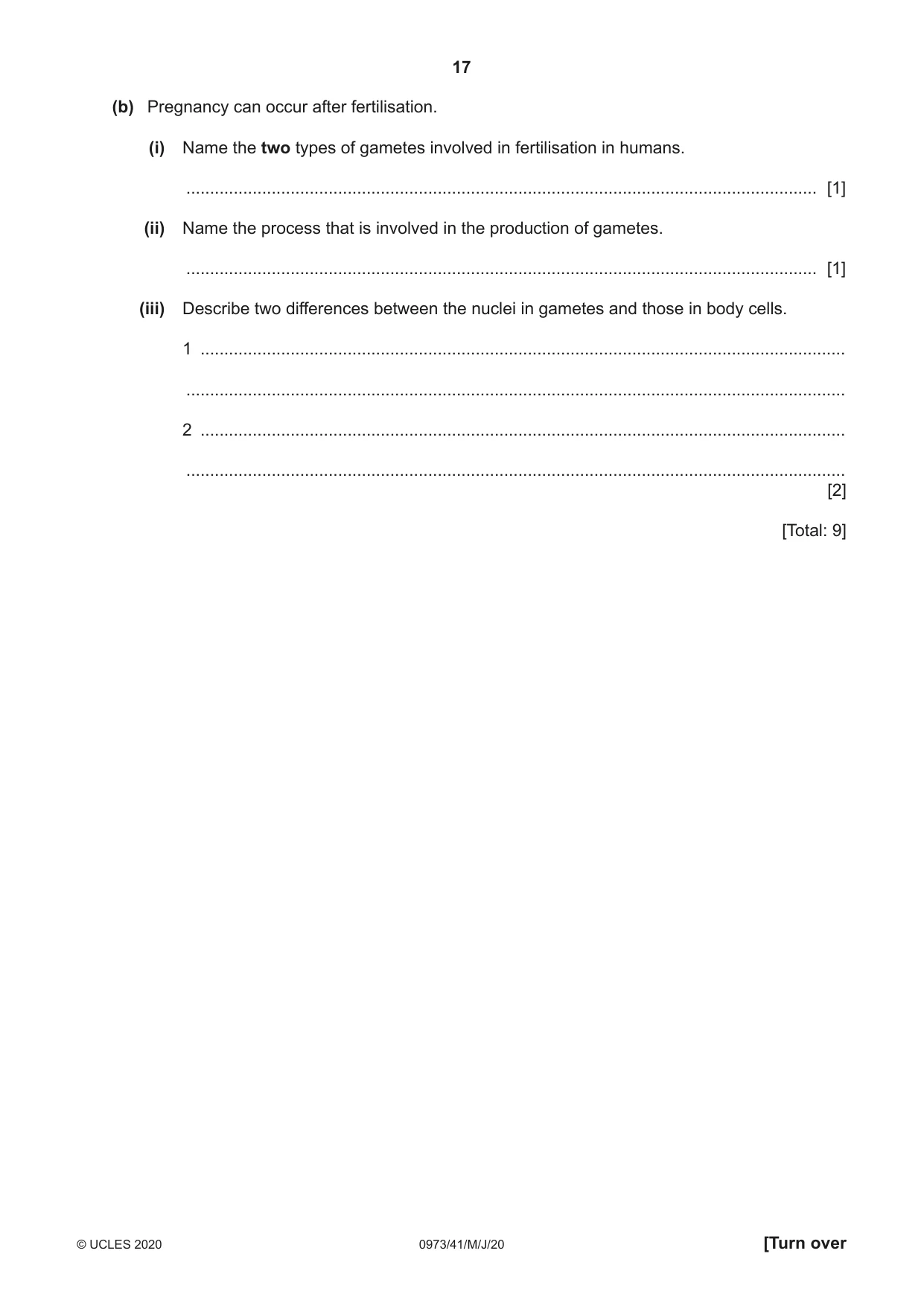 Cambridge IGCSE Sciences - Co-ordinated (9-1) 0973 2020 May/June Paper 4 · Variant 1 question paper, page 17 of 32
