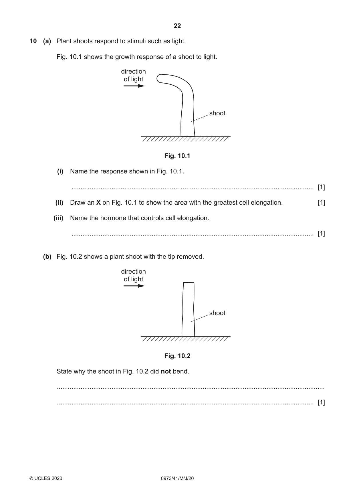 Cambridge IGCSE Sciences - Co-ordinated (9-1) 0973 2020 May/June Paper 4 · Variant 1 question paper, page 22 of 32