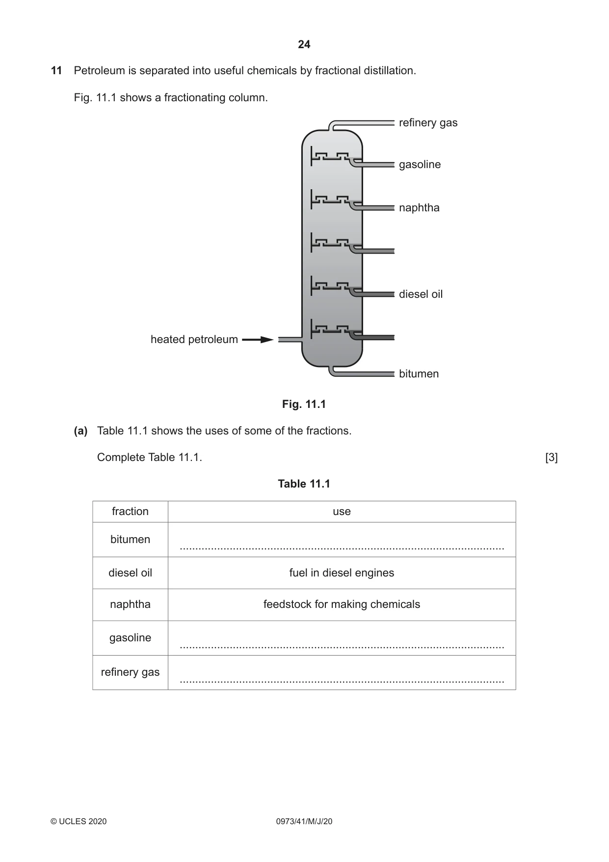 Cambridge IGCSE Sciences - Co-ordinated (9-1) 0973 2020 May/June Paper 4 · Variant 1 question paper, page 24 of 32