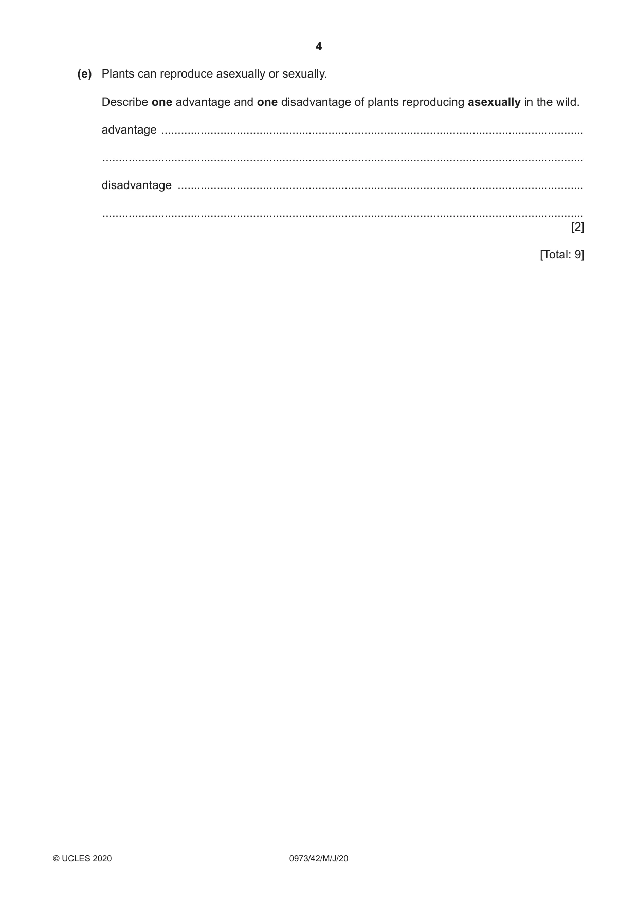 Cambridge IGCSE Sciences - Co-ordinated (9-1) 0973 2020 May/June Paper 4 · Variant 2 question paper, page 4 of 32