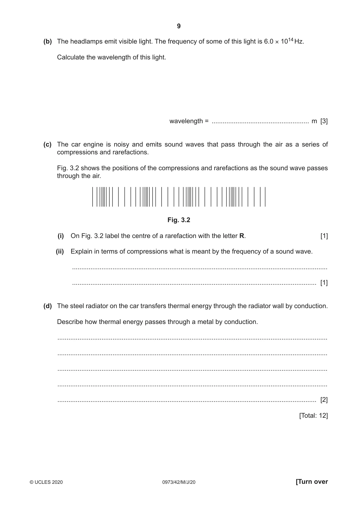 Cambridge IGCSE Sciences - Co-ordinated (9-1) 0973 2020 May/June Paper 4 · Variant 2 question paper, page 9 of 32