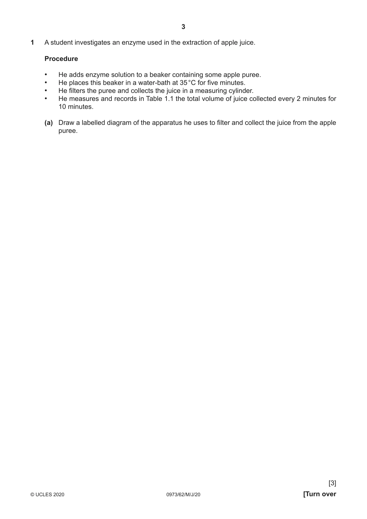 Cambridge IGCSE Sciences - Co-ordinated (9-1) 0973 2020 May/June Paper 6 · Variant 2 question paper, page 3 of 20