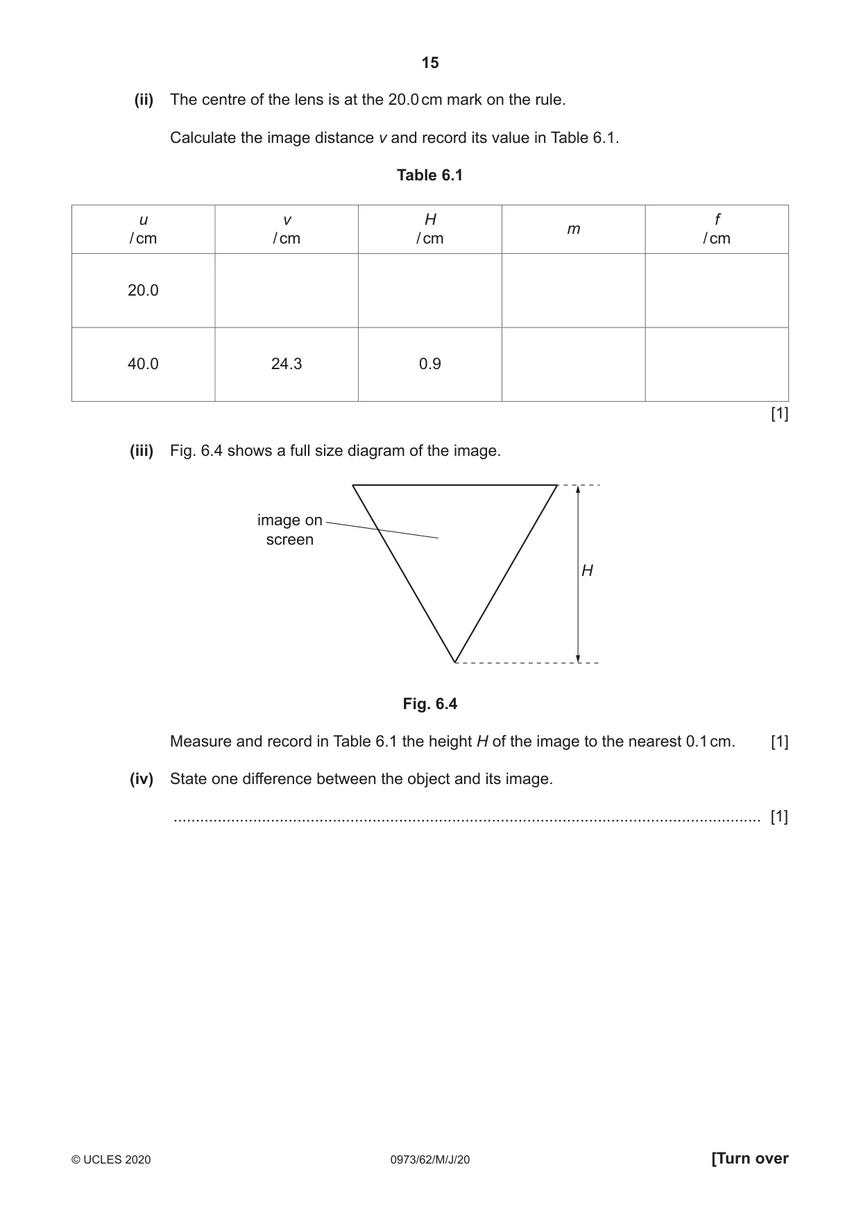 Cambridge IGCSE Sciences - Co-ordinated (9-1) 0973 2020 May/June Paper 6 · Variant 2 question paper, page 15 of 20
