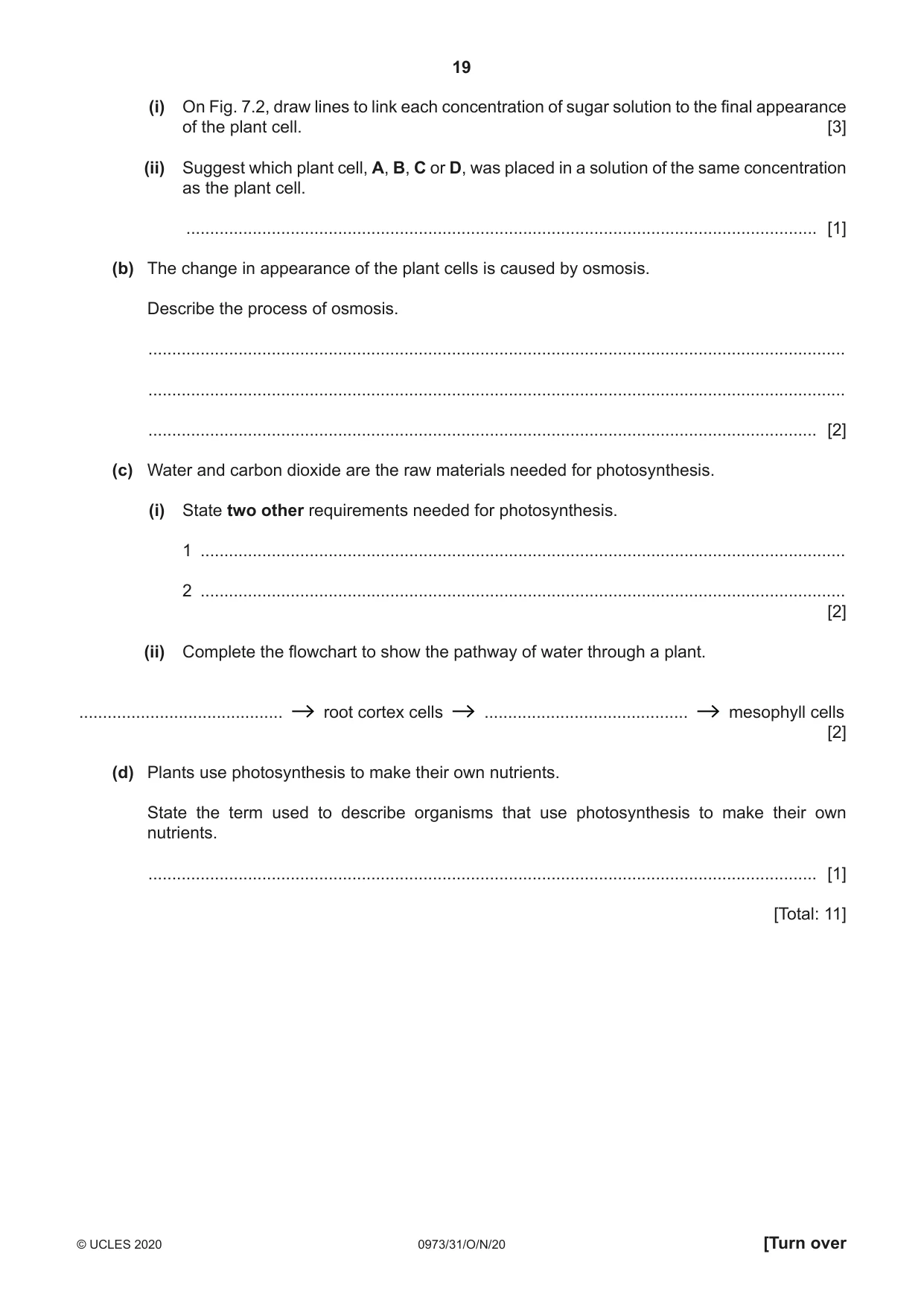 Cambridge IGCSE Sciences - Co-ordinated (9-1) 0973 2020 Oct/Nov Paper 3 · Variant 1 question paper, page 19 of 32