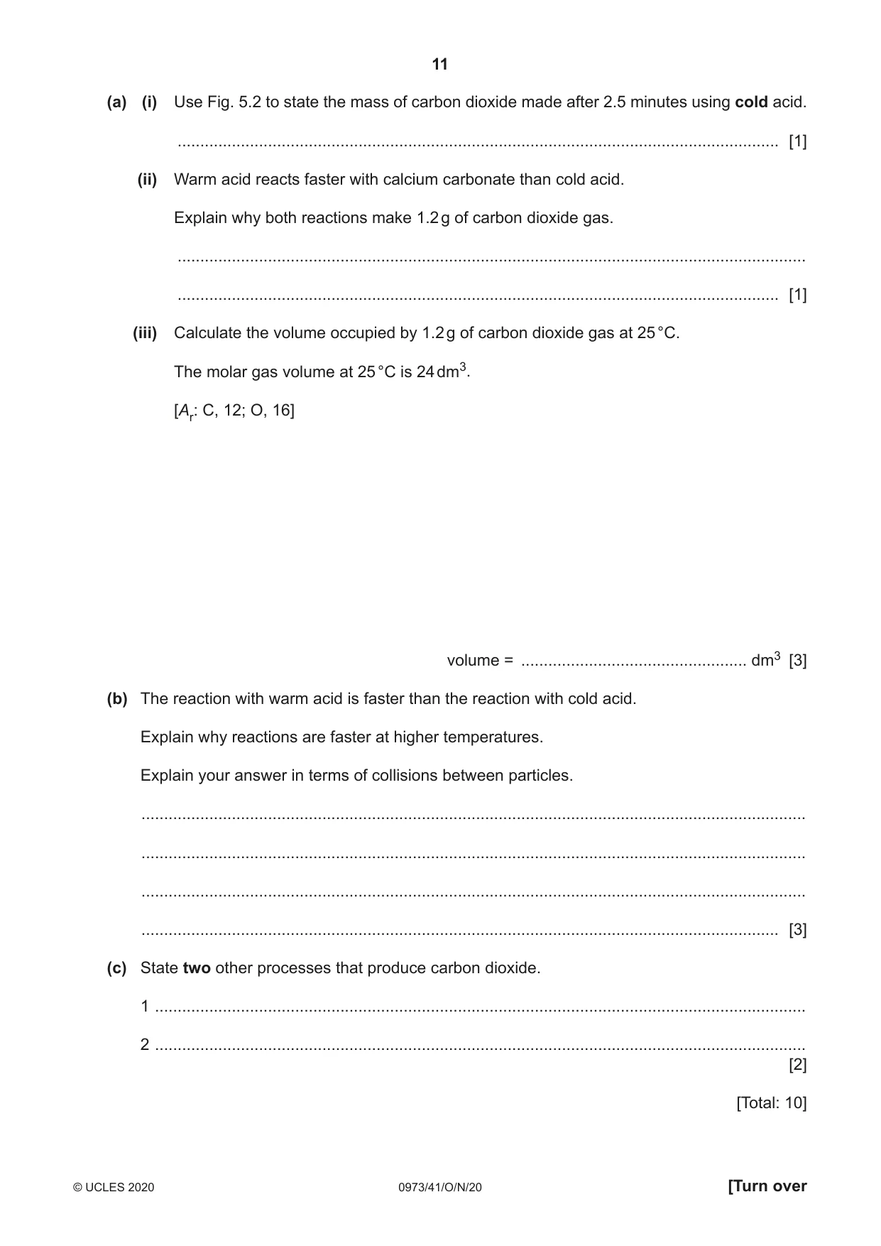 Cambridge IGCSE Sciences - Co-ordinated (9-1) 0973 2020 Oct/Nov Paper 4 · Variant 1 question paper, page 11 of 28